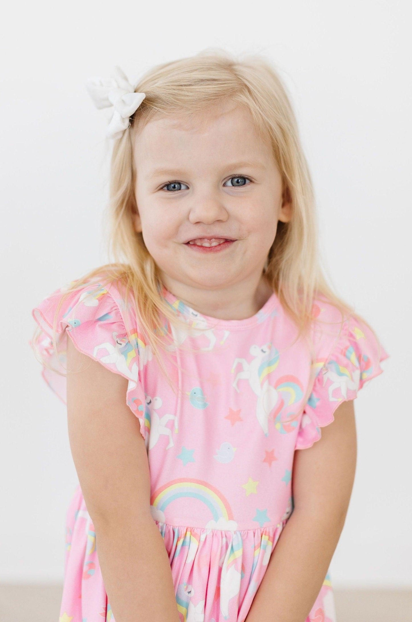 Mila & Rose ® My Little Unicorn Flutter Sleeve Twirl Dress for Girls - Apparel & Accessories > Clothing > Dresses Twirl Dress Flutter