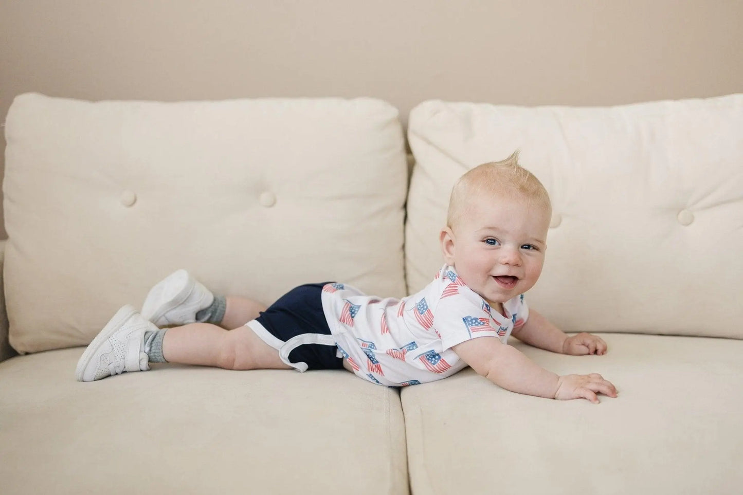 Little Joy Co. Navy Blue Bamboo Track Shorts For Comfort And Flexibility - Apparel & Accessories > Clothing > Baby & Toddler Clothing > Baby & Toddler Bottoms