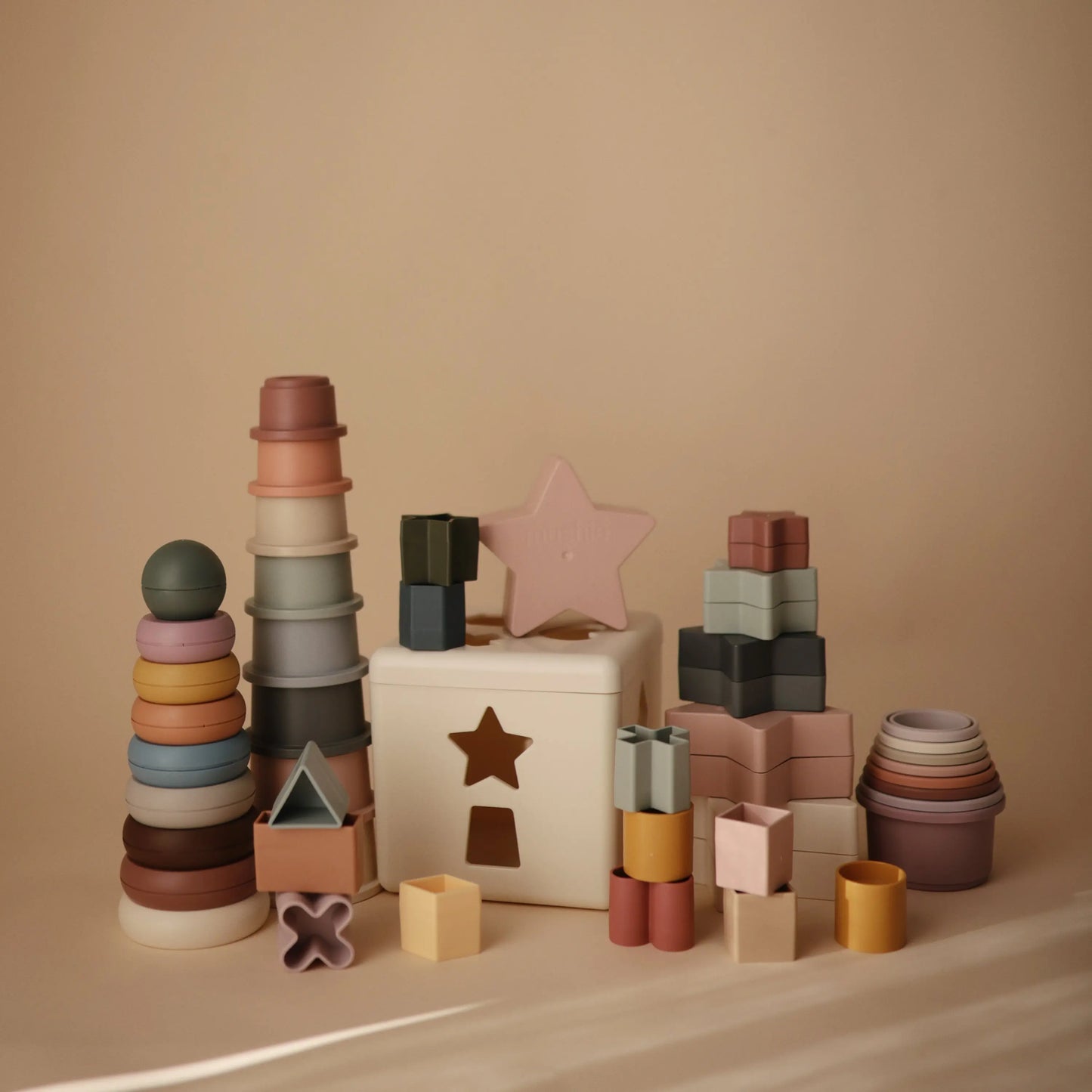 Nesting Stars Toy Set for Kids Aged 10 Months to 3 Years Mushie Everetts Place: Online Boutique