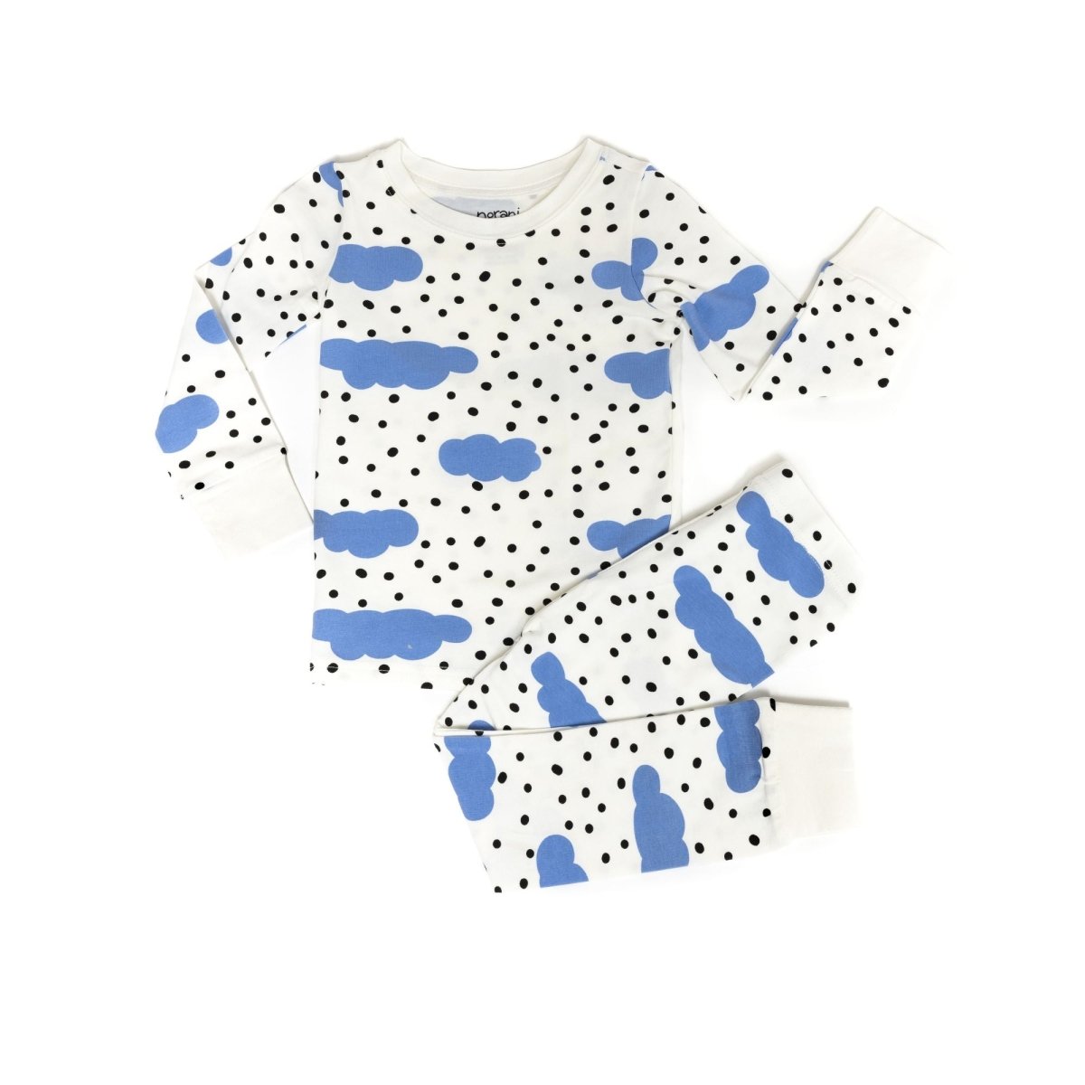 Norani Baby Norani Baby Organic Kids Pajamas Blue Clouds Cozy Nightwear - Everetts Place Boutique -