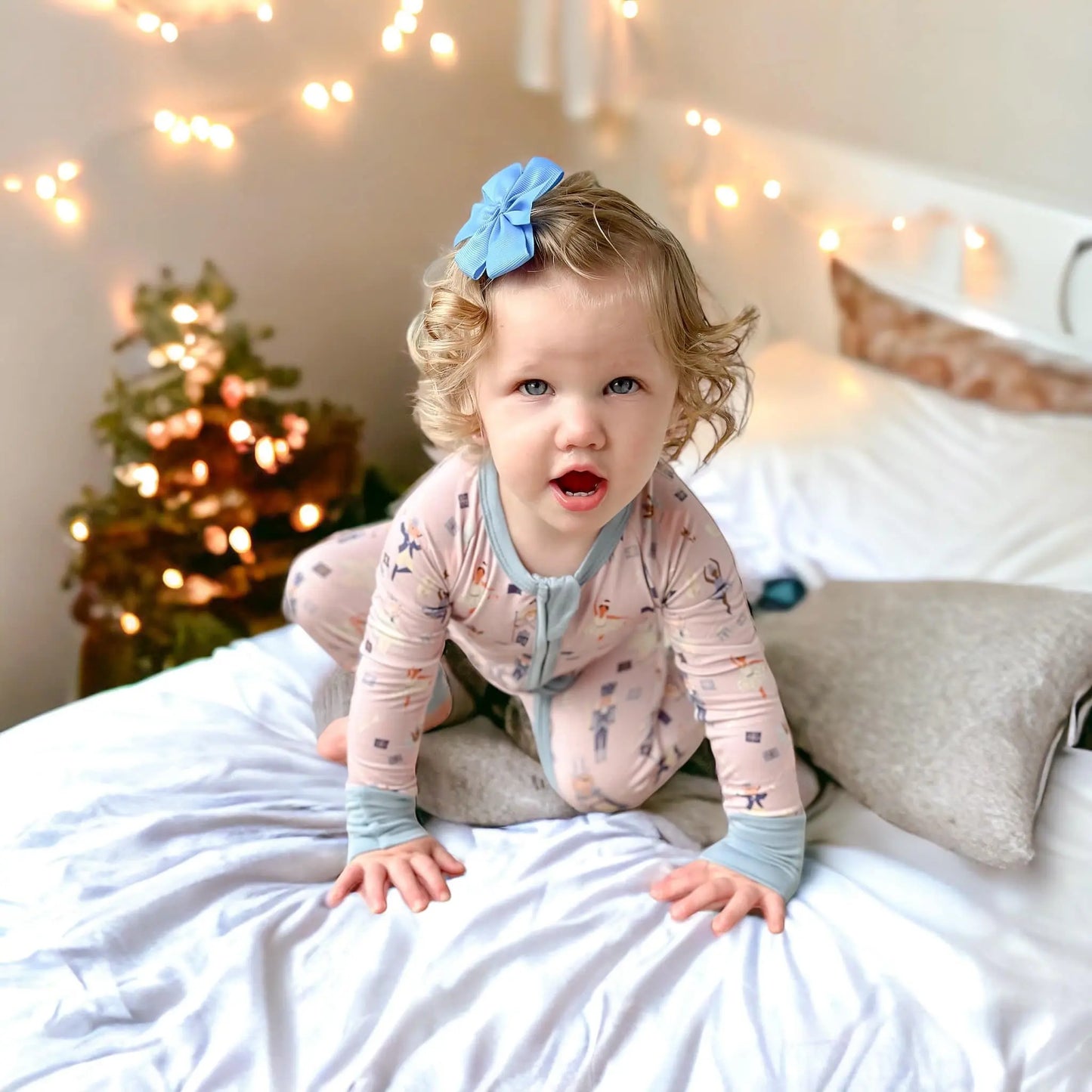 Little Joy Co. Nutcracker Print Bamboo Zippy Romper for Babies Deluxe - Apparel & Accessories > Clothing > Baby & Toddler Clothing > Baby & Toddler Sleepwear