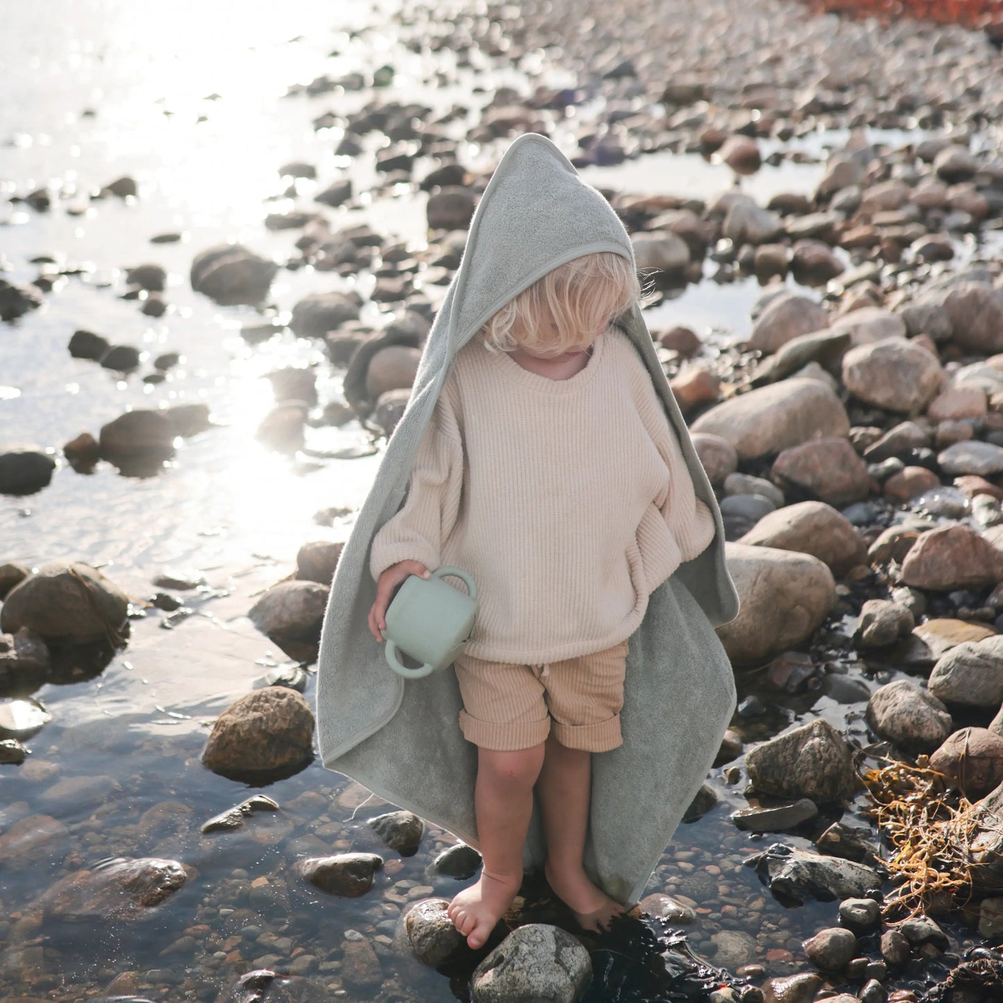 Organic Cotton Baby Hooded Towel Soft and Absorbent for Cozy Cuddles Mushie