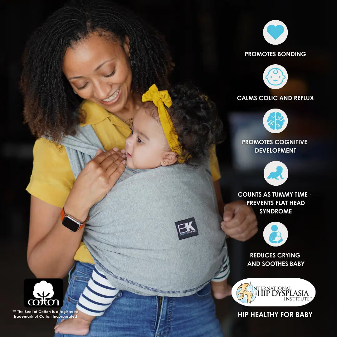 Baby K'tan Original Baby Carrier Heather Grey Baby K'tan