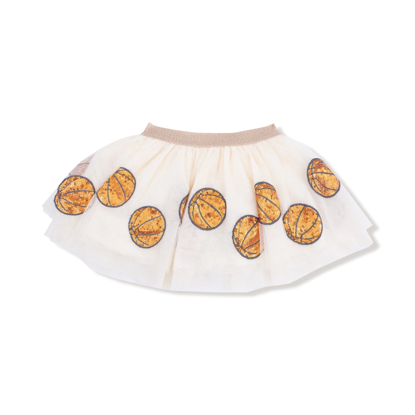Angel Dear Oatmeal Basketball Tutu Skirt With Sequin Appliques - Apparel & Accessories > Clothing > Baby & Toddler Clothing > Baby & Toddler Bottoms > Skirts 594O