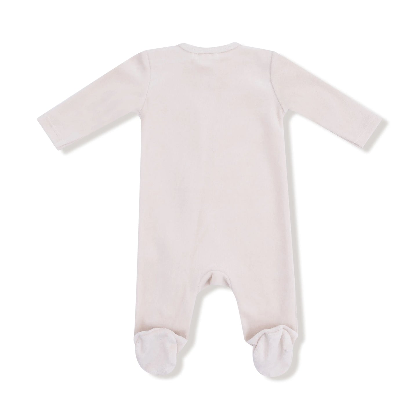 Oatmeal Velour Footie For Baby Snuggle Soft Plush Warmth Angel Dear Everetts Place: Online Boutique