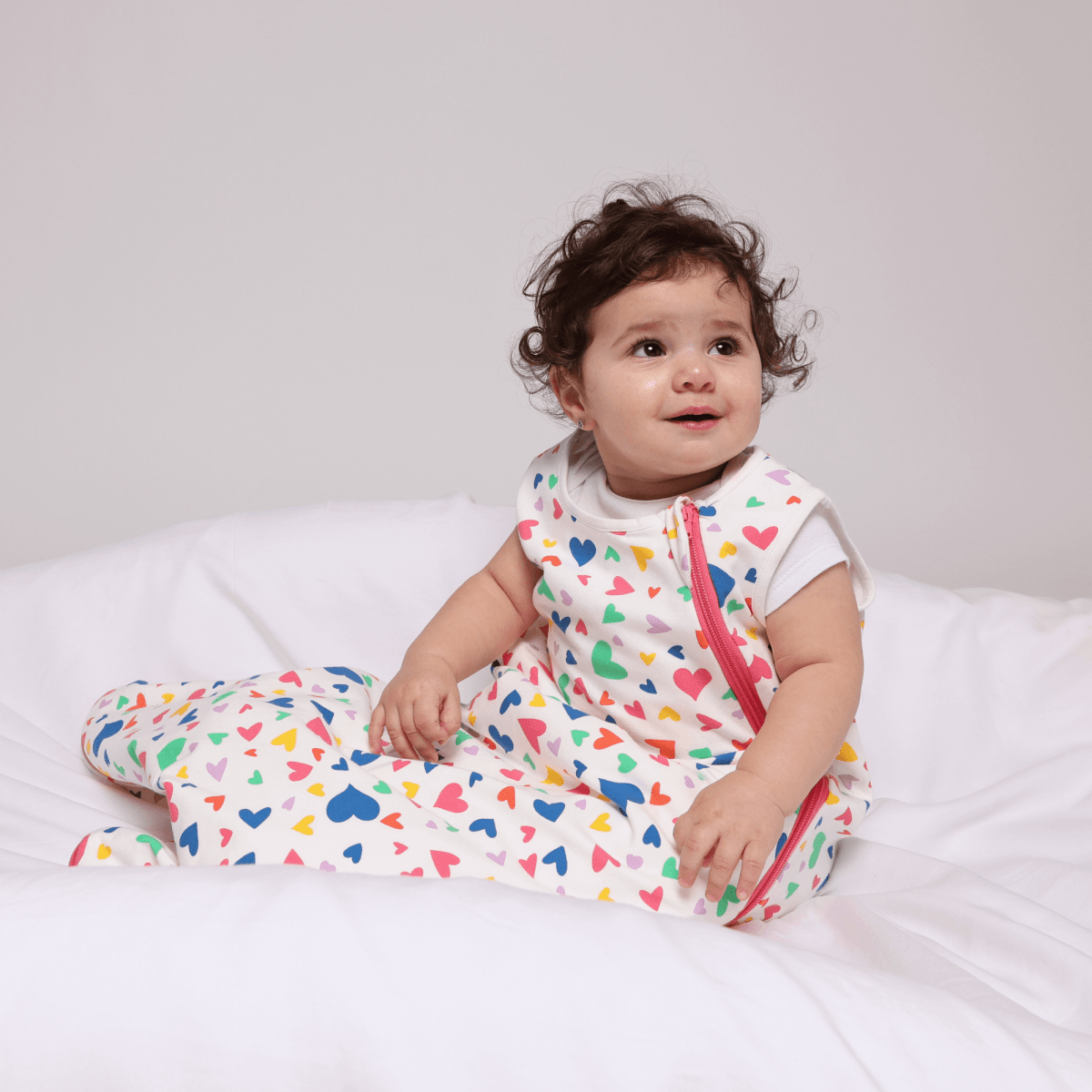 Norani Baby One And Done Sleep Sack Colorful Hearts All Season Baby - Everetts Place Boutique -