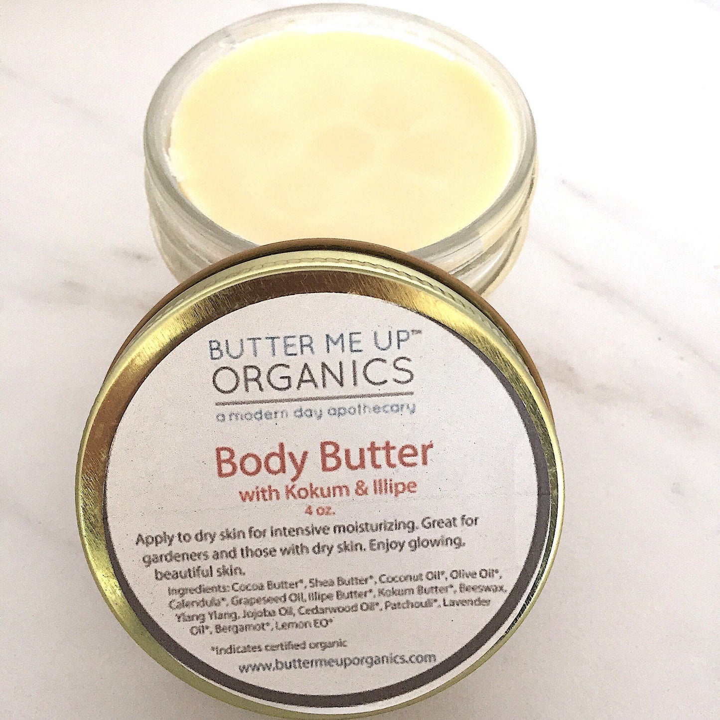 Organic Body Butter with Deep Hydration for Gardeners and Outdoor Workers Butter Me Up Organics Everetts Place: Online Boutique