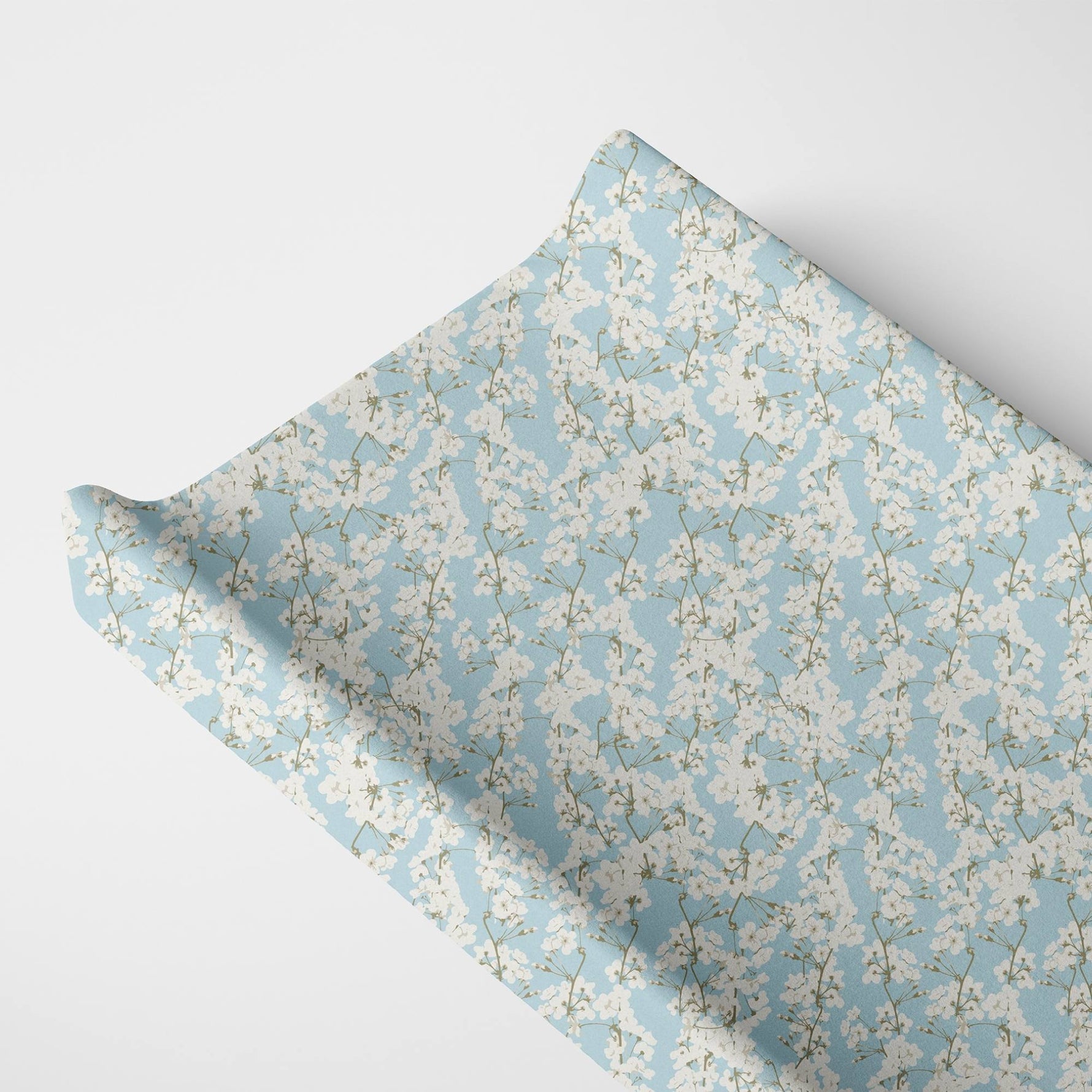 Organic Cherry Blossoms Changing Pad Cover for Nursery Norani Baby Everetts Place: Online Boutique