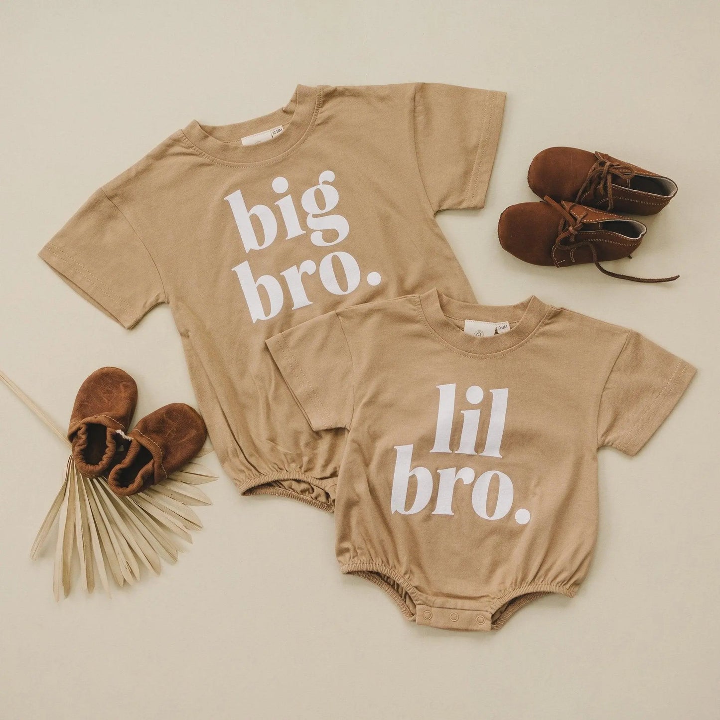 Little Joy Co. Organic Cotton Big Bro T Shirt Romper For Babies Ultra Soft -