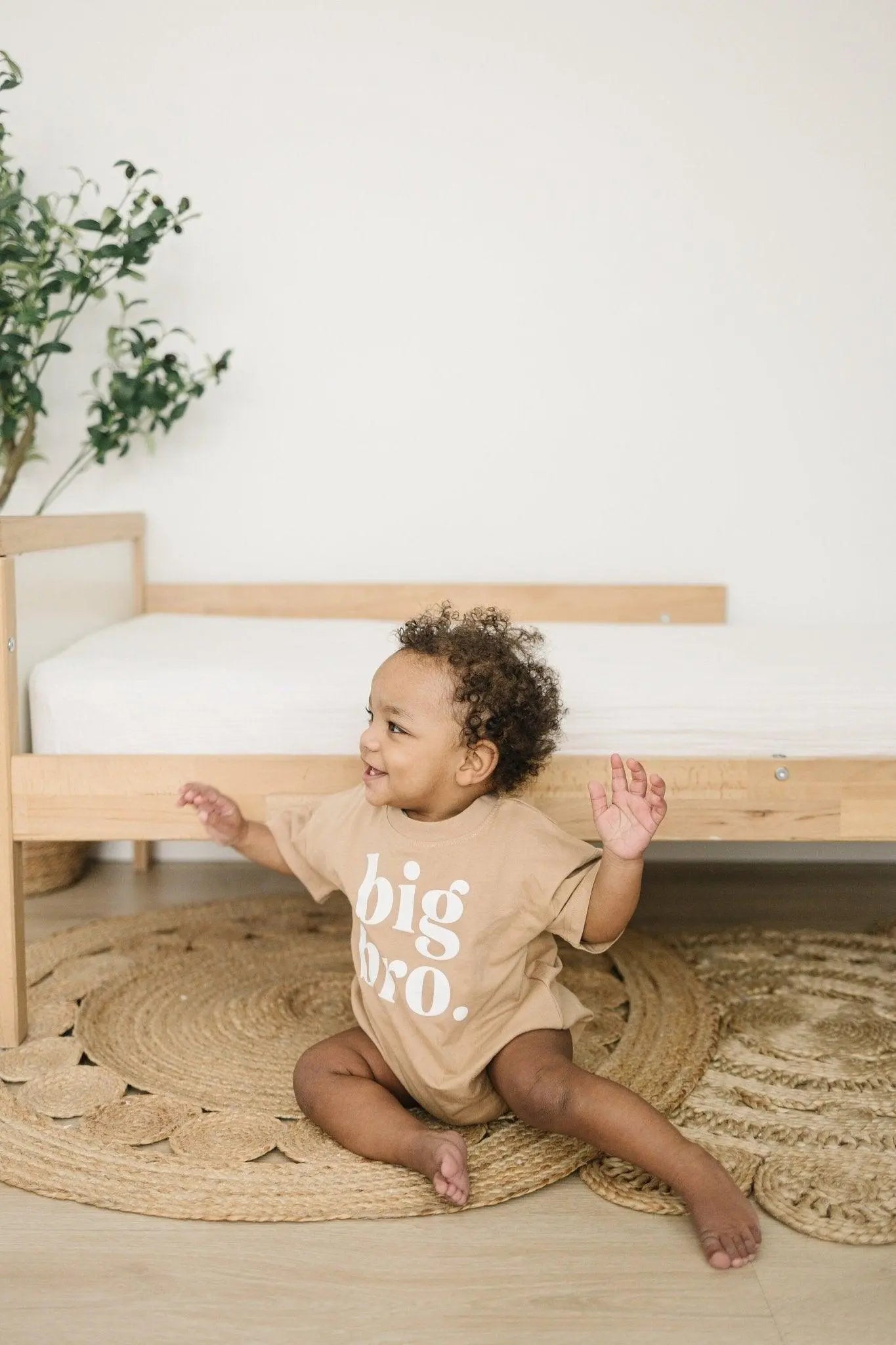 Little Joy Co. Organic Cotton Big Bro T Shirt Romper For Babies Ultra Soft -