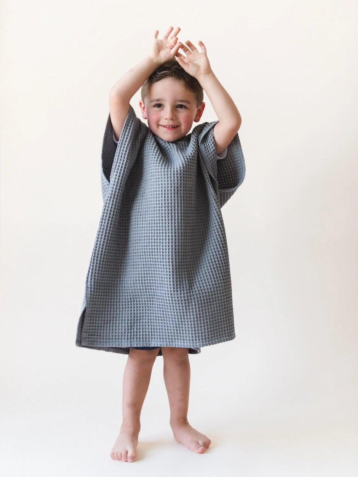 Little Joy Co. Organic Cotton Kids Waffle Beach Towel Poncho More Colors - Apparel & Accessories > Clothing > Baby & Toddler Clothing > Baby & Toddler Swimwear > Cover Ups