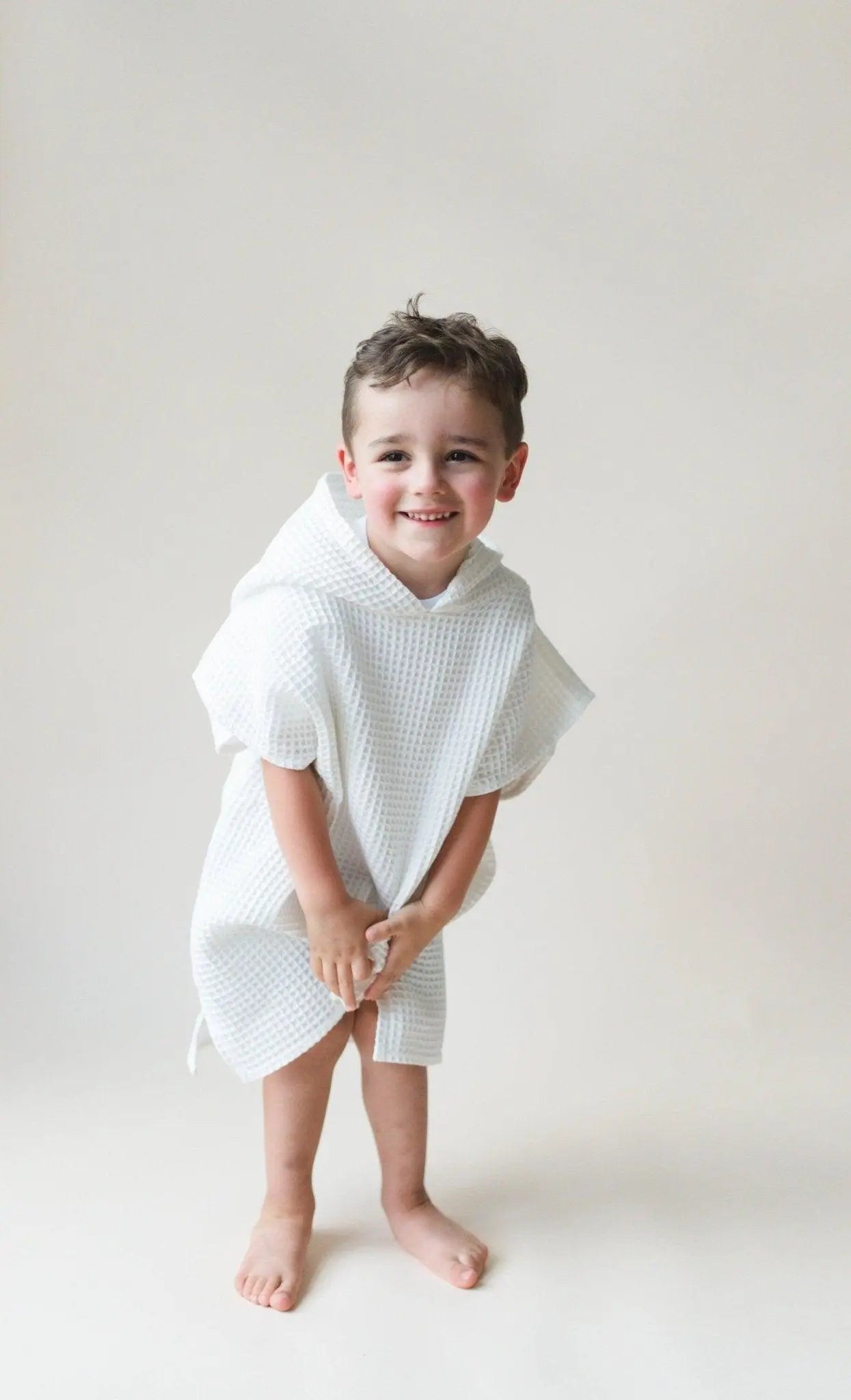 Little Joy Co. Organic Cotton Kids Waffle Beach Towel Poncho More Colors - Apparel & Accessories > Clothing > Baby & Toddler Clothing > Baby & Toddler Swimwear > Cover Ups