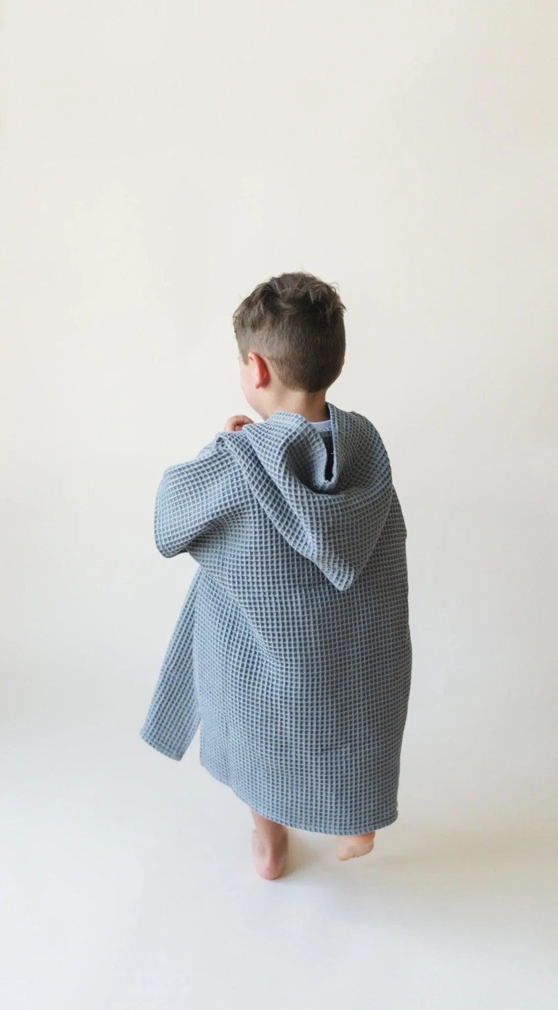 Little Joy Co. Organic Cotton Kids Waffle Beach Towel Poncho More Colors - Apparel & Accessories > Clothing > Baby & Toddler Clothing > Baby & Toddler Swimwear > Cover Ups
