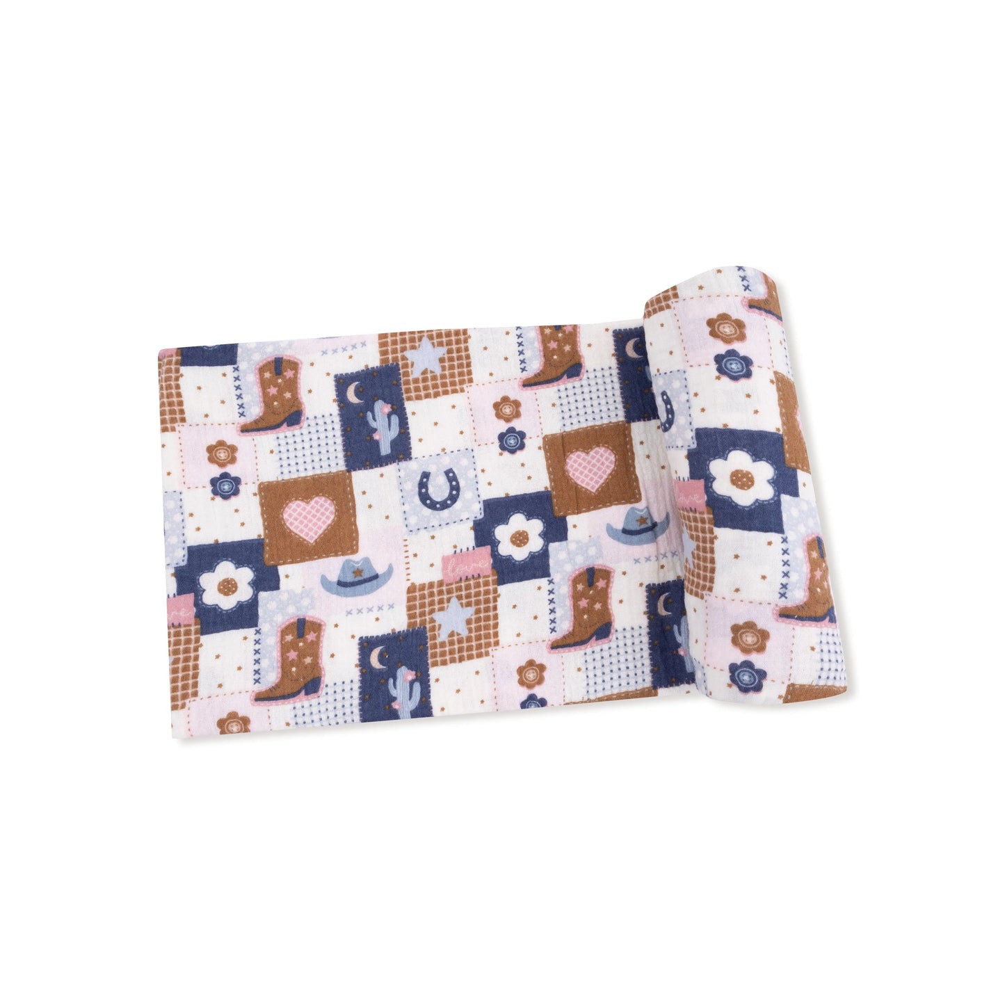 Organic Cotton Muslin Swaddle Blanket 47x47 Inches Soft Angel Dear Everetts Place: Online Boutique