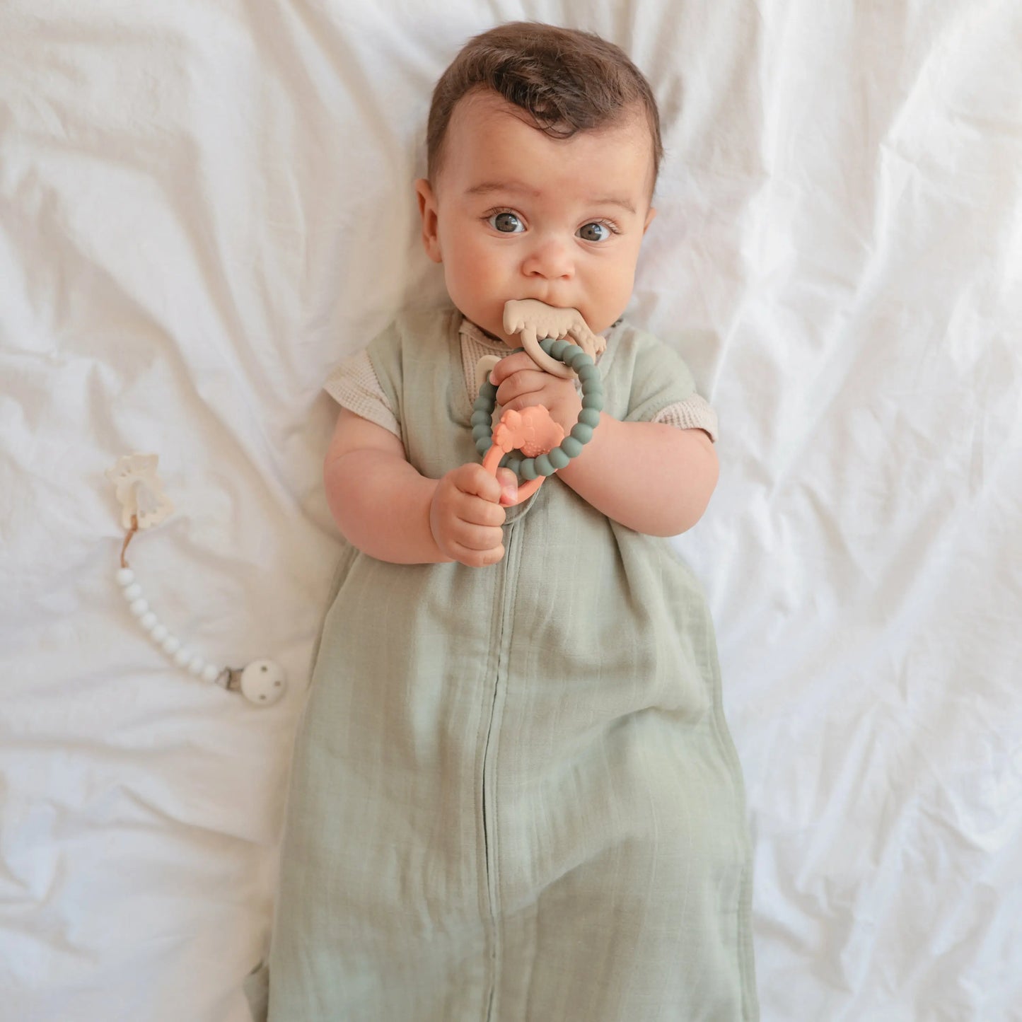 Organic Cotton Sleep Bag for Babies Lightweight Breathable Muslin Design with Two-Way Zipper Sleeveless Full Body Coverage Mushie Everetts Place: Online Boutique