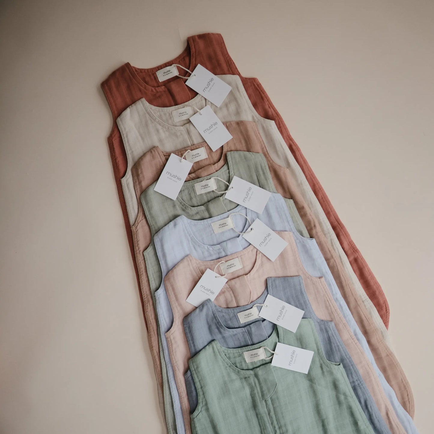 Organic Cotton Sleep Bag for Babies Lightweight Breathable Muslin Design with Two-Way Zipper Sleeveless Full Body Coverage Mushie Everetts Place: Online Boutique