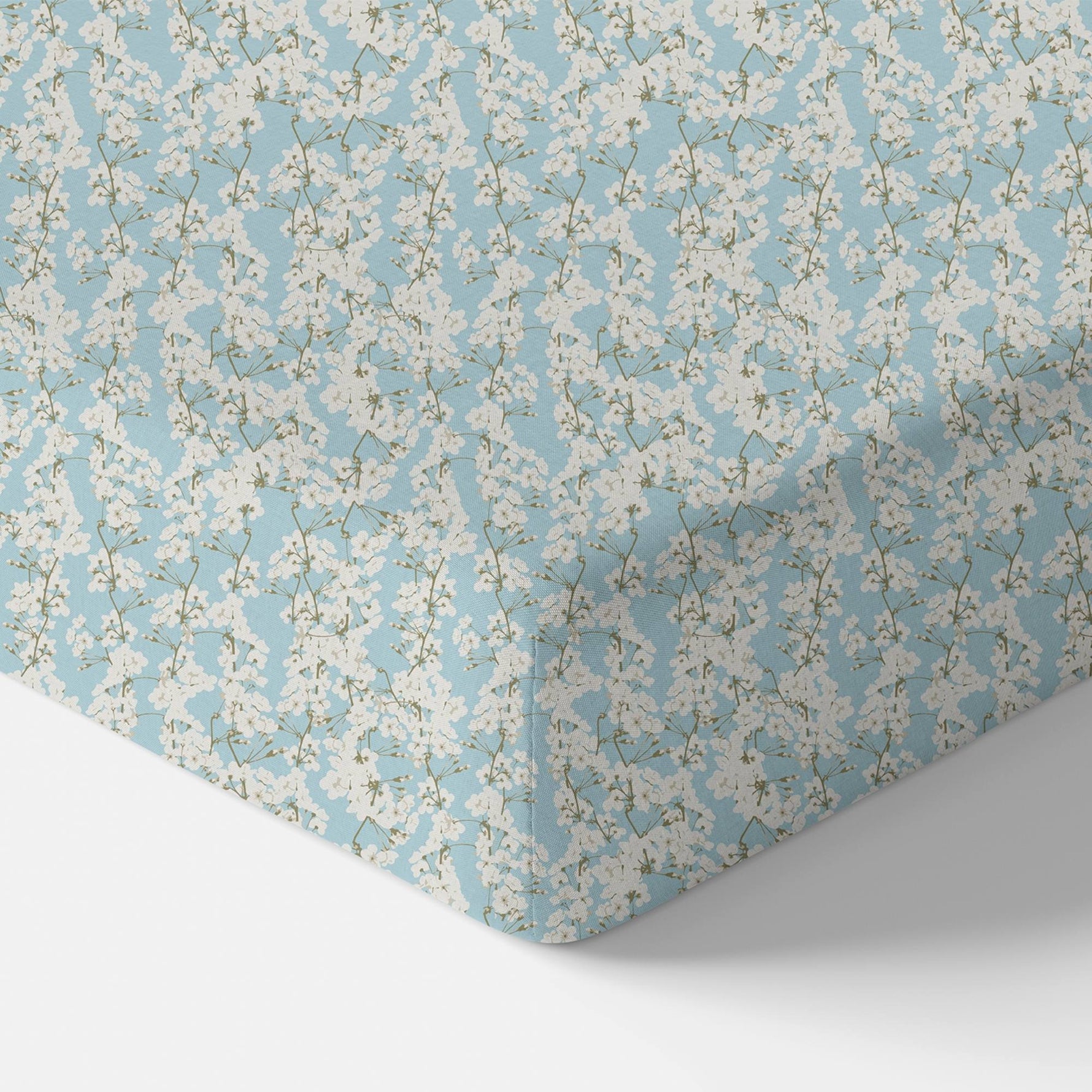 Organic Crib Sheet Cherry Blossoms Norani Baby GOTS Soft Norani Baby Everetts Place: Online Boutique