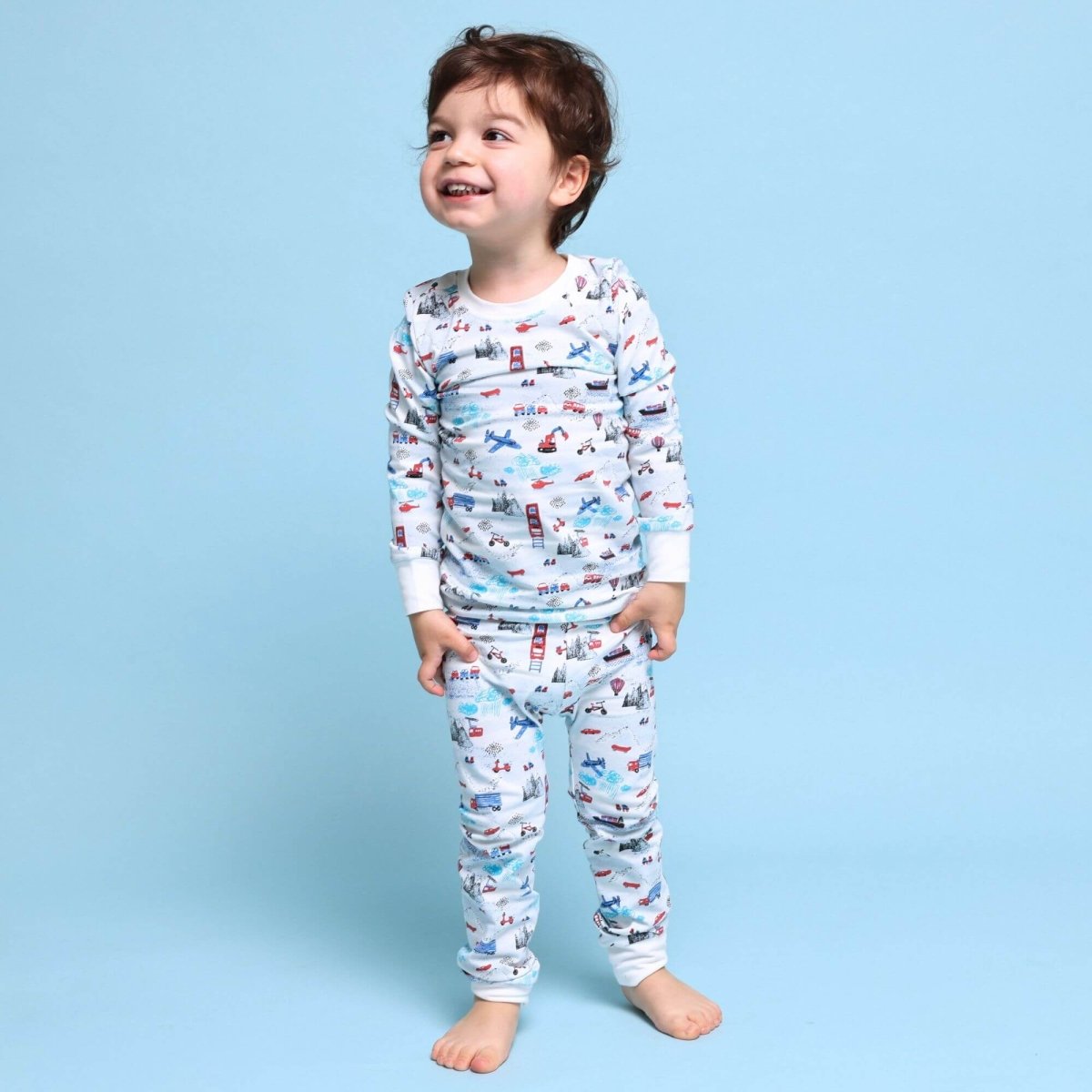 Norani Baby Organic Kids Pajamas Transportation Theme Norani Baby - Everetts Place Boutique -