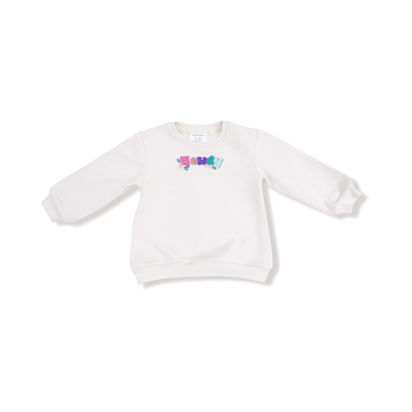 Angel Dear Oversize Sweatshirt for Baby Howdy Chenille Applique - Apparel & Accessories > Clothing > Baby & Toddler Clothing > Baby & Toddler Tops > Sweatshirts 410