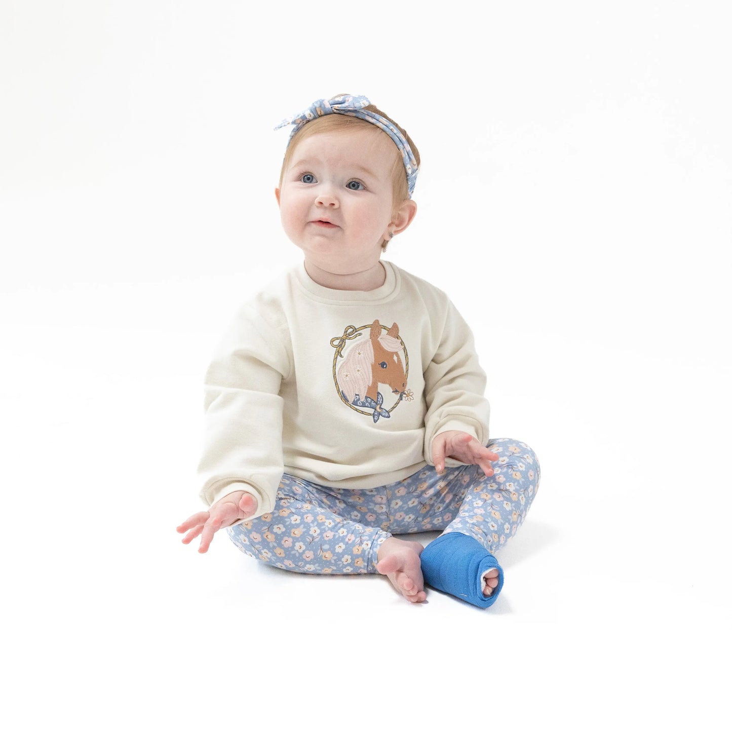 Angel Dear Oversized Puff Sleeve Sweatshirt And Legging Set Horse Head - Apparel & Accessories > Clothing > Baby & Toddler Clothing > Baby & Toddler Outfits 814A