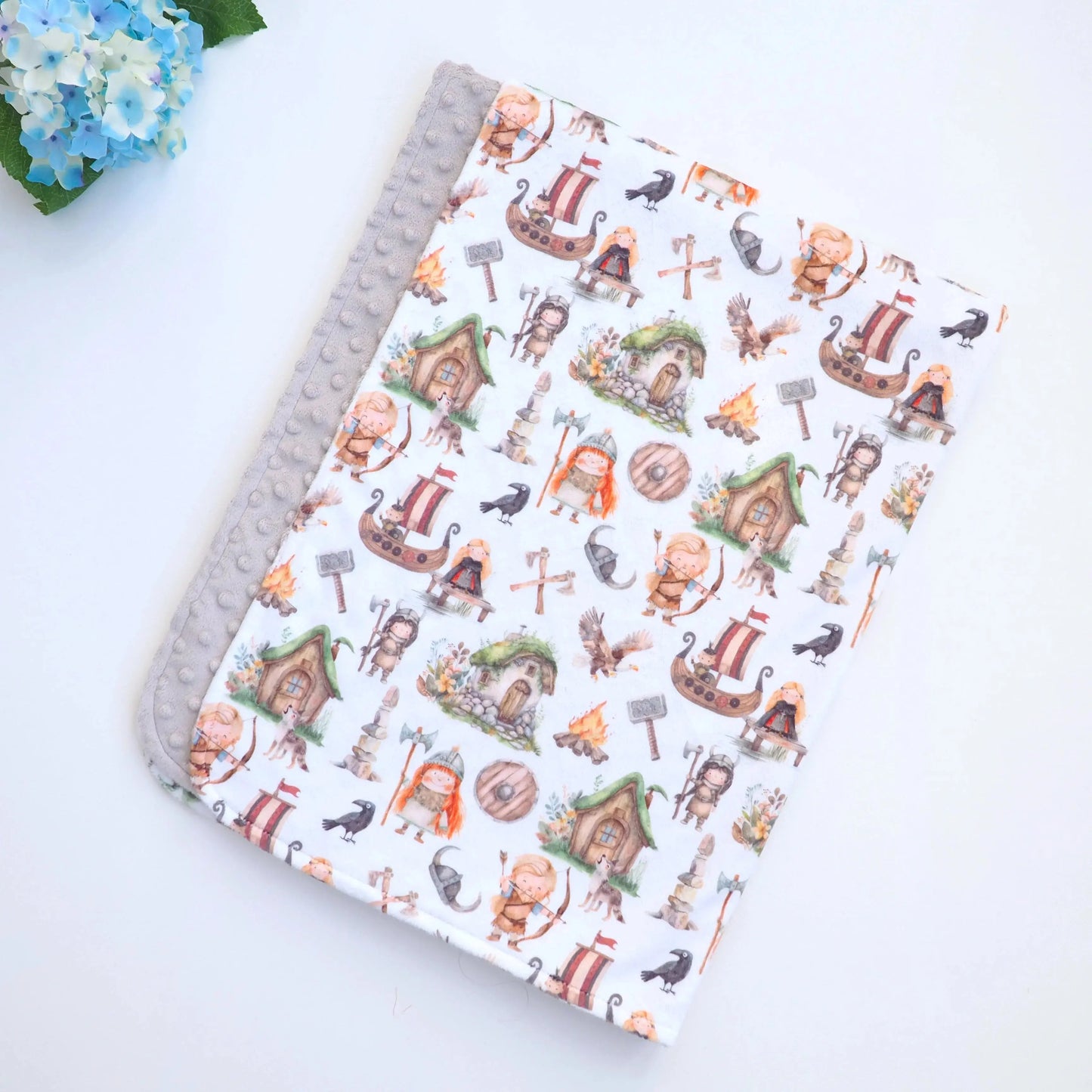 Baby & Toddler Minky Blanket - Vikings Honey Lemonade