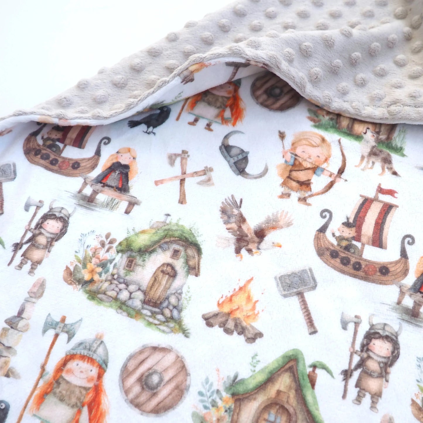 Baby & Toddler Minky Blanket - Vikings Honey Lemonade