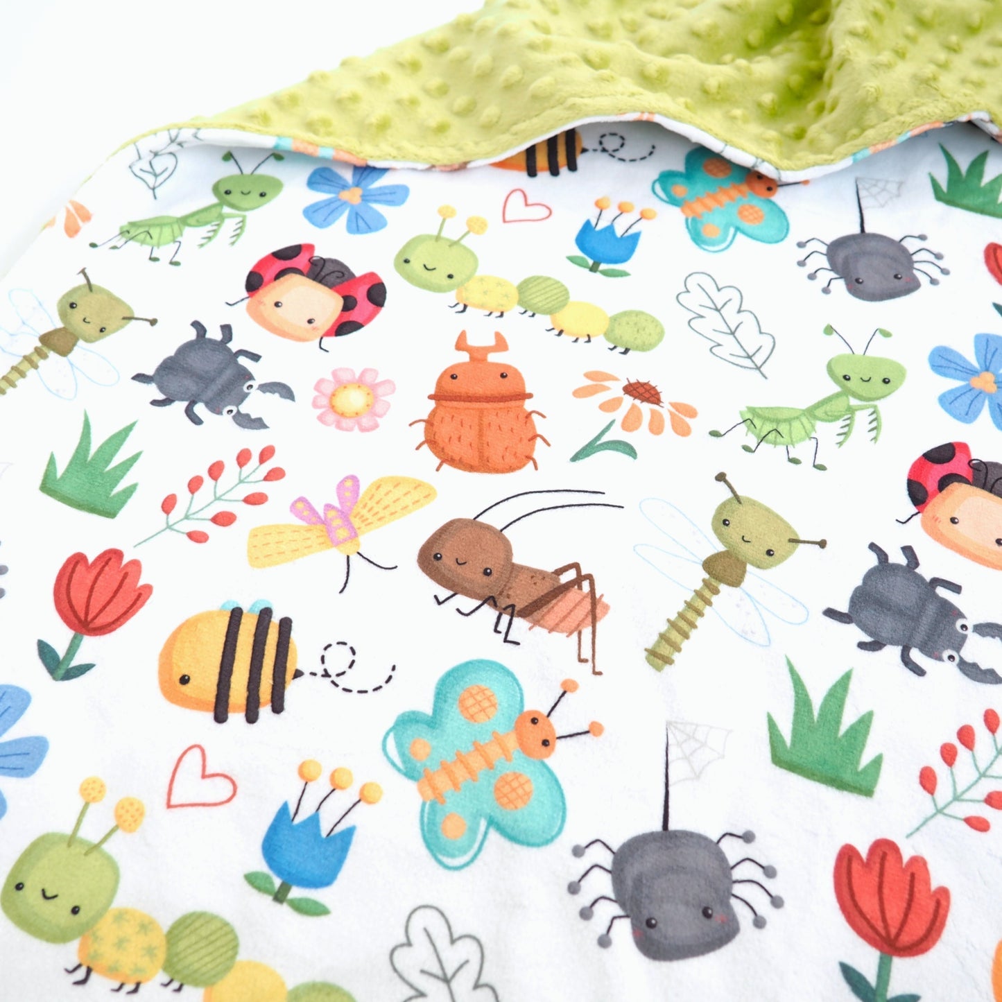 Baby And Toddler Minky Blanket Bug Buddies Soft Plush Fabric Honey Lemonade