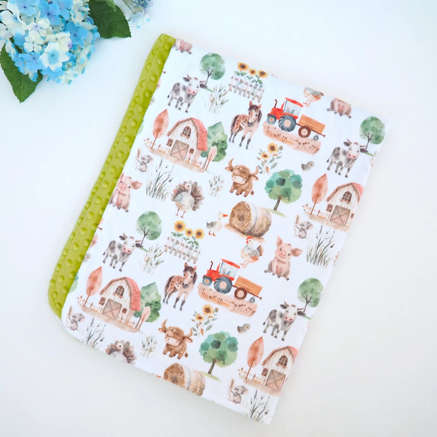 Baby & Toddler Minky Blanket - Farm Life Honey Lemonade