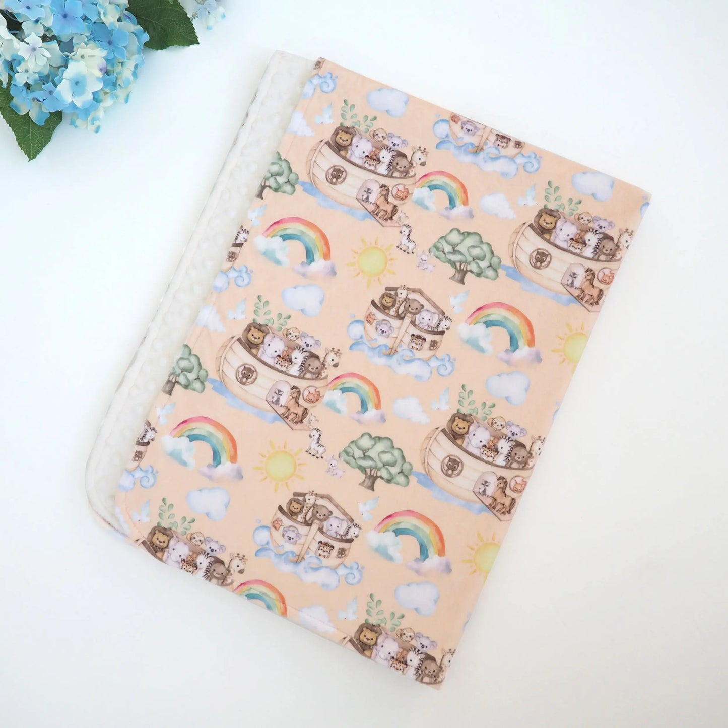 Baby & Toddler Minky Blanket - Noah's Ark Honey Lemonade