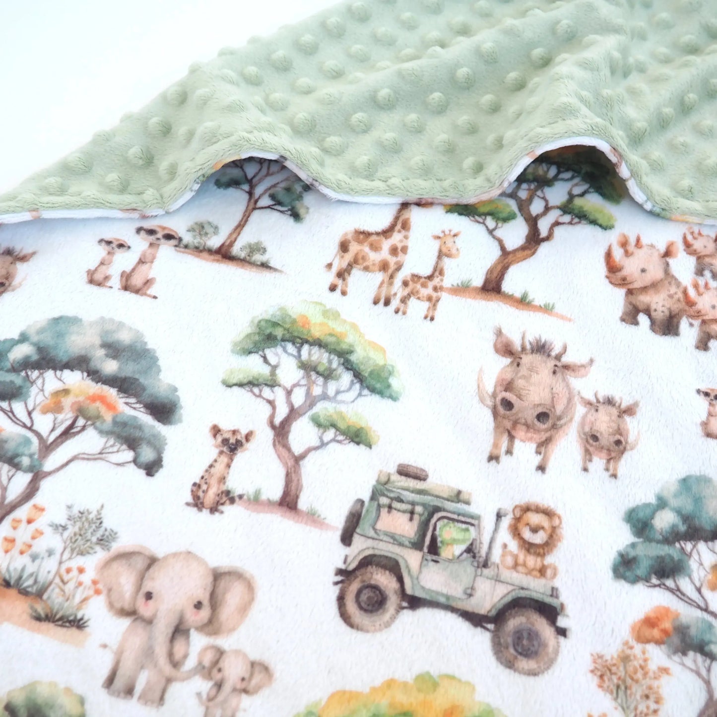 Baby & Toddler Minky Blanket - Safari Adventure Honey Lemonade