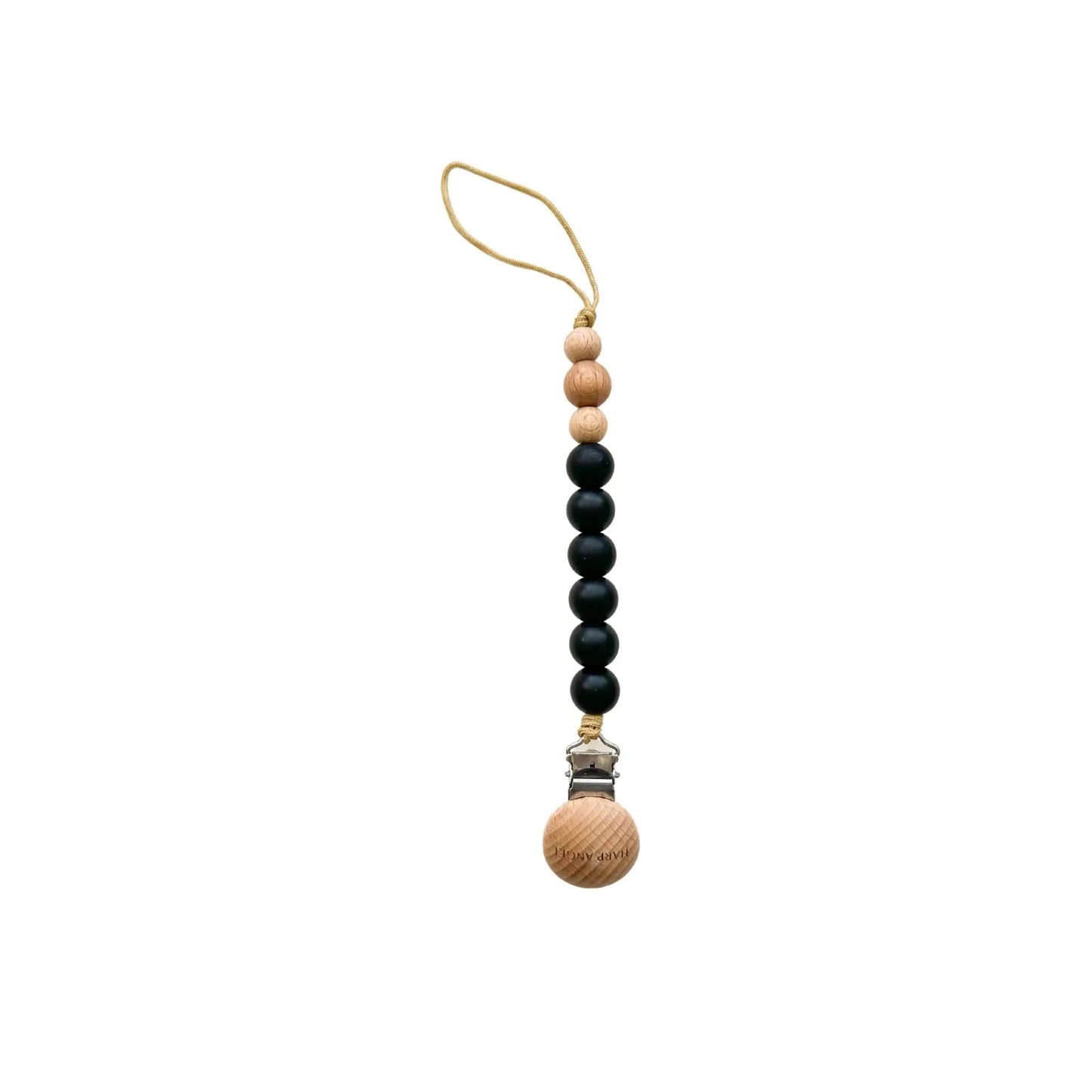 Pacifier Clip Harper (Black) Harp Angel Boutique