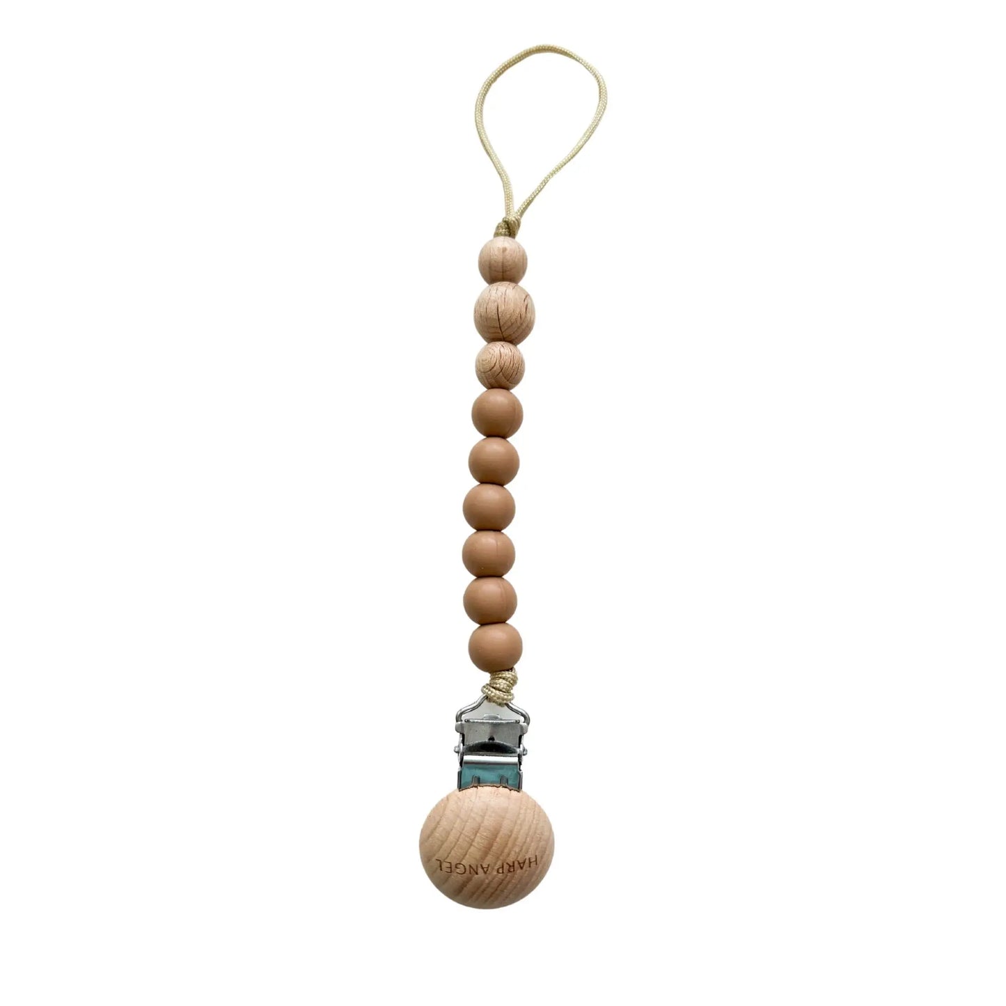 Pacifier Clip Harper (Camel) Harp Angel Boutique