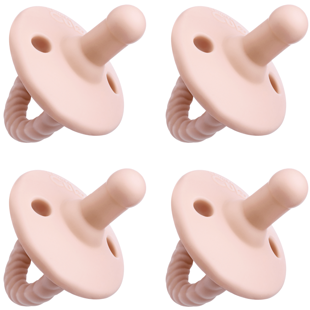 Comfy Cubs Pacifier Set Pink Blush 4 Pack Baby Silicone BPA Free - Everetts Place Boutique -