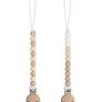 Comfy Cubs Pacifier Clips Beige Light Beige White 2 Pack Set For Baby - Everetts Place Boutique -