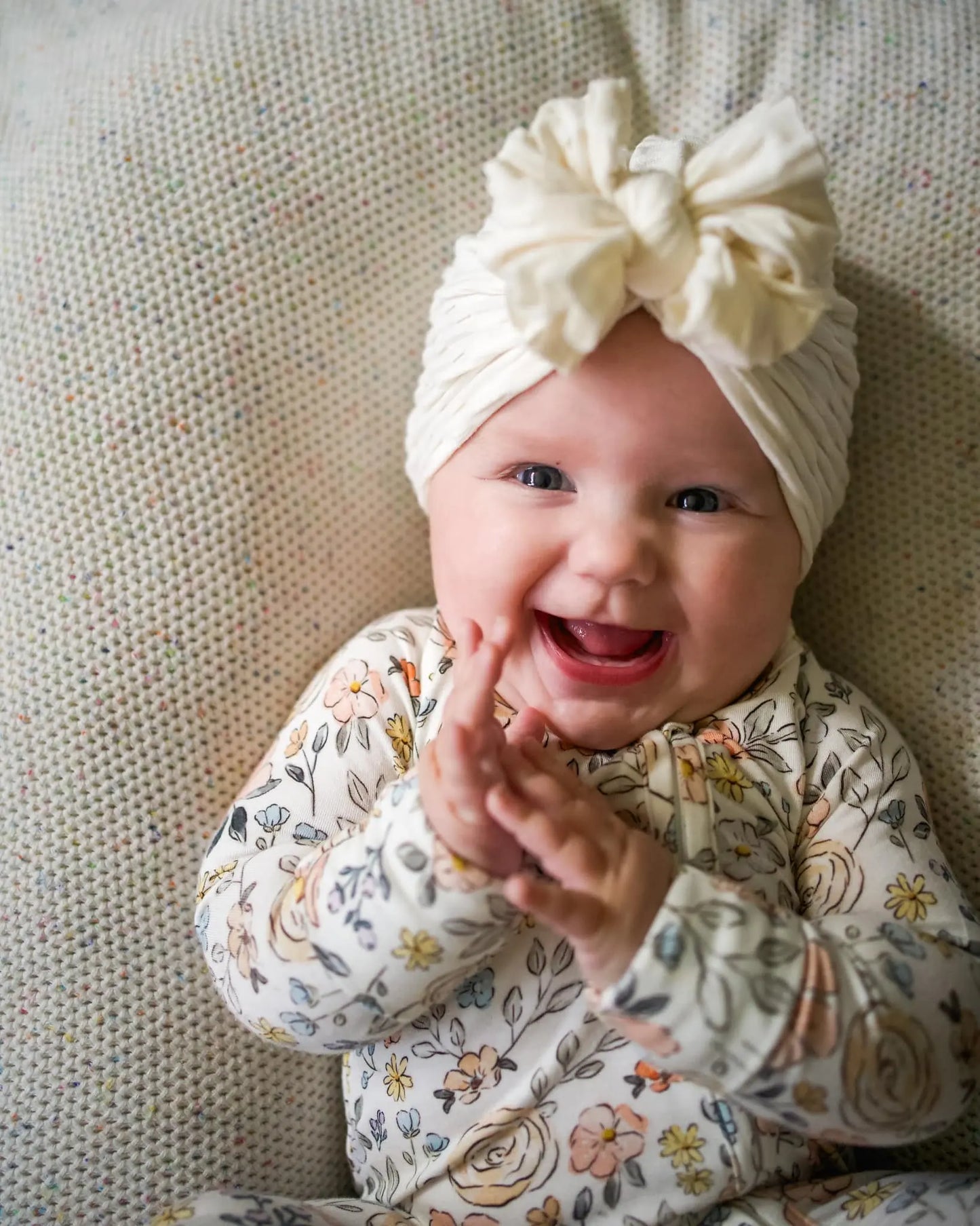 Pastel Petals Modal Zippy Romper For Baby With Feet Little Joy Co. Everetts Place: Online Boutique