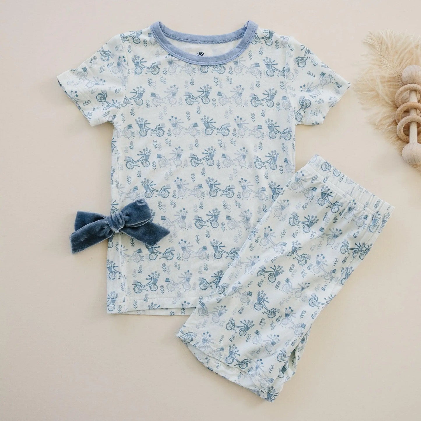 Pedal Around 2Pc Bamboo Pajamas Set For Women Nightwear Little Joy Co. Everetts Place: Online Boutique