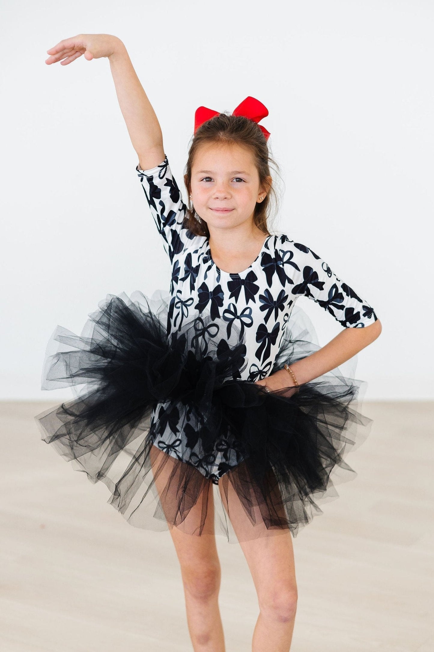 Mila & Rose ® Perfectly Tied Three Quarter Sleeve Tutu Leotard For Dance - Apparel & Accessories > Clothing > Activewear > Dance Dresses, Skirts & Costumes Tutu Leotard 3/4