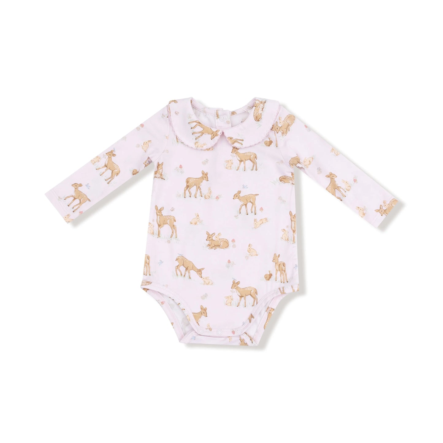 Peter Pan Collar Long Sleeve Baby Bodysuit By Angel Dear Angel Dear Everetts Place: Online Boutique