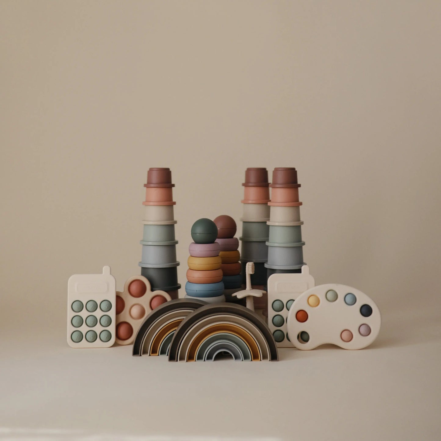 Phone Press Toy for Sensory Exploration and Fine Motor Skill Development Mushie Everetts Place: Online Boutique