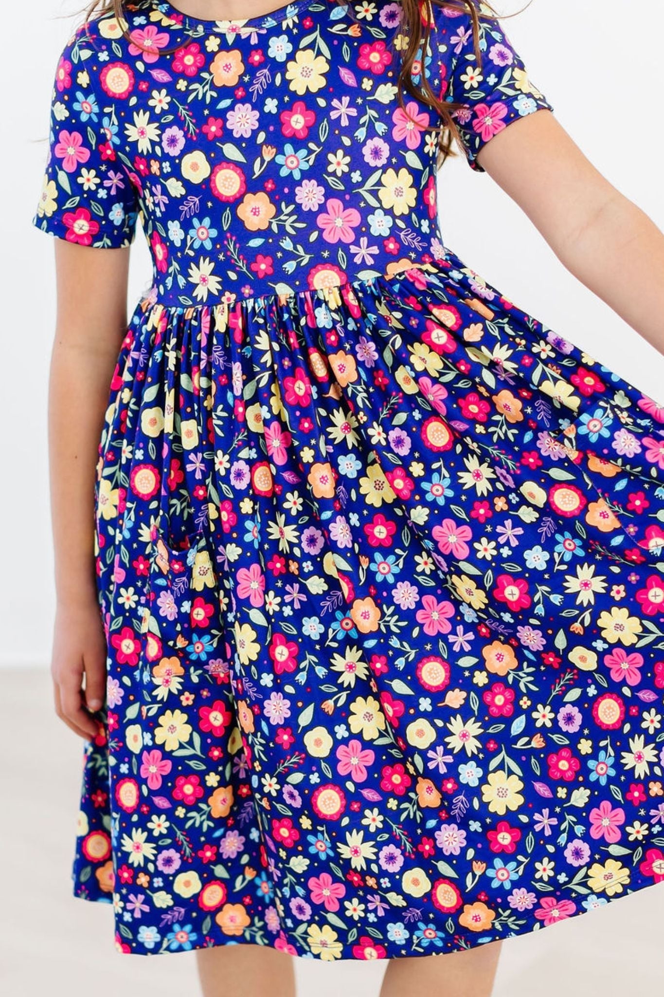 Mila & Rose ® Pick a Posy Short Sleeve Pocket Twirl Dress Mila Rose - Apparel & Accessories > Clothing > Dresses Twirl Pocket Dress S/S