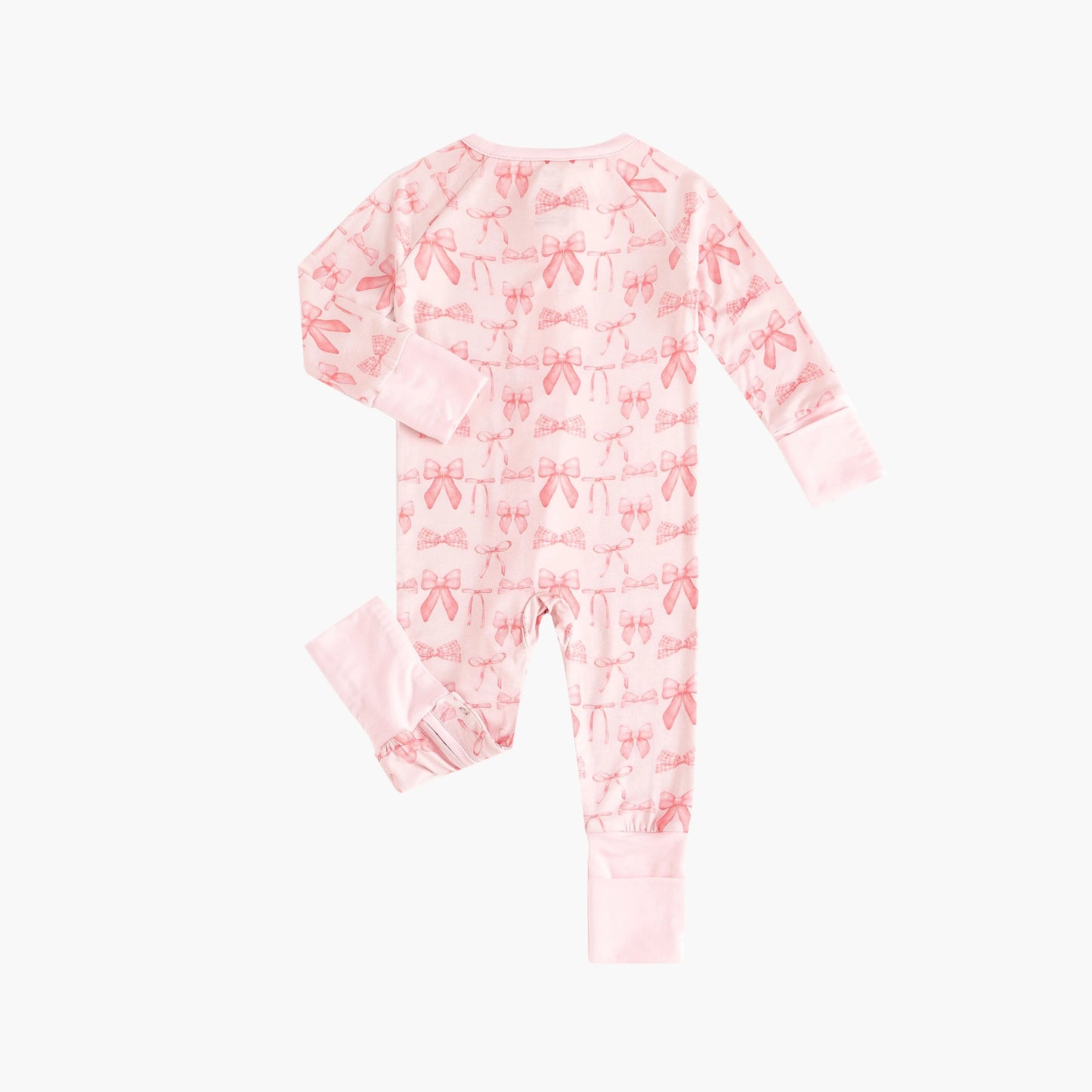 Pink Bows Convertible Zip Footies for Babies 12 to 18M Dreamlet Everetts Place: Online Boutique