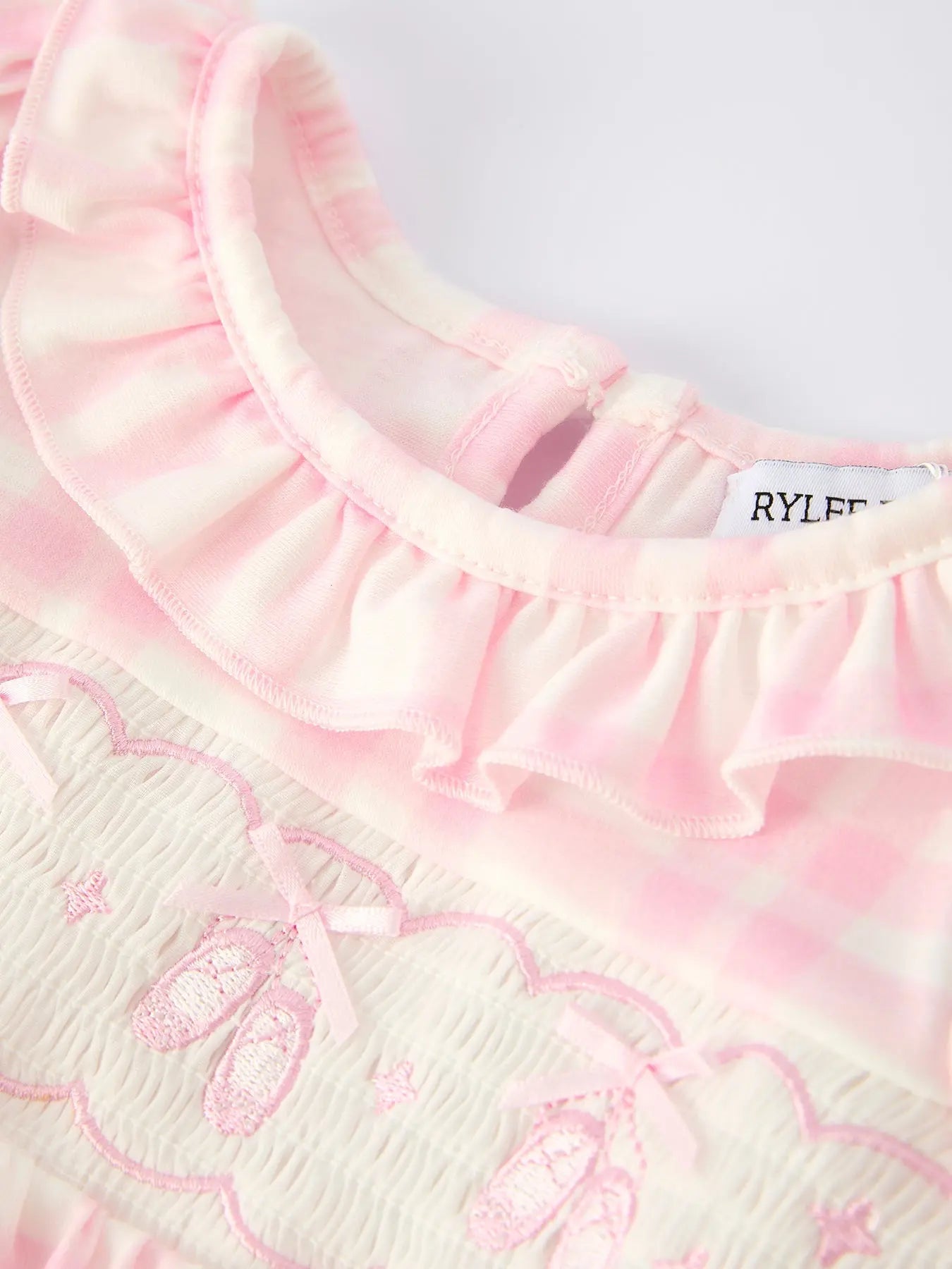 Pink Christmas Bow Plaid Baby Romper Soft And Comfortable Rylee Faith Designs Everetts Place: Online Boutique