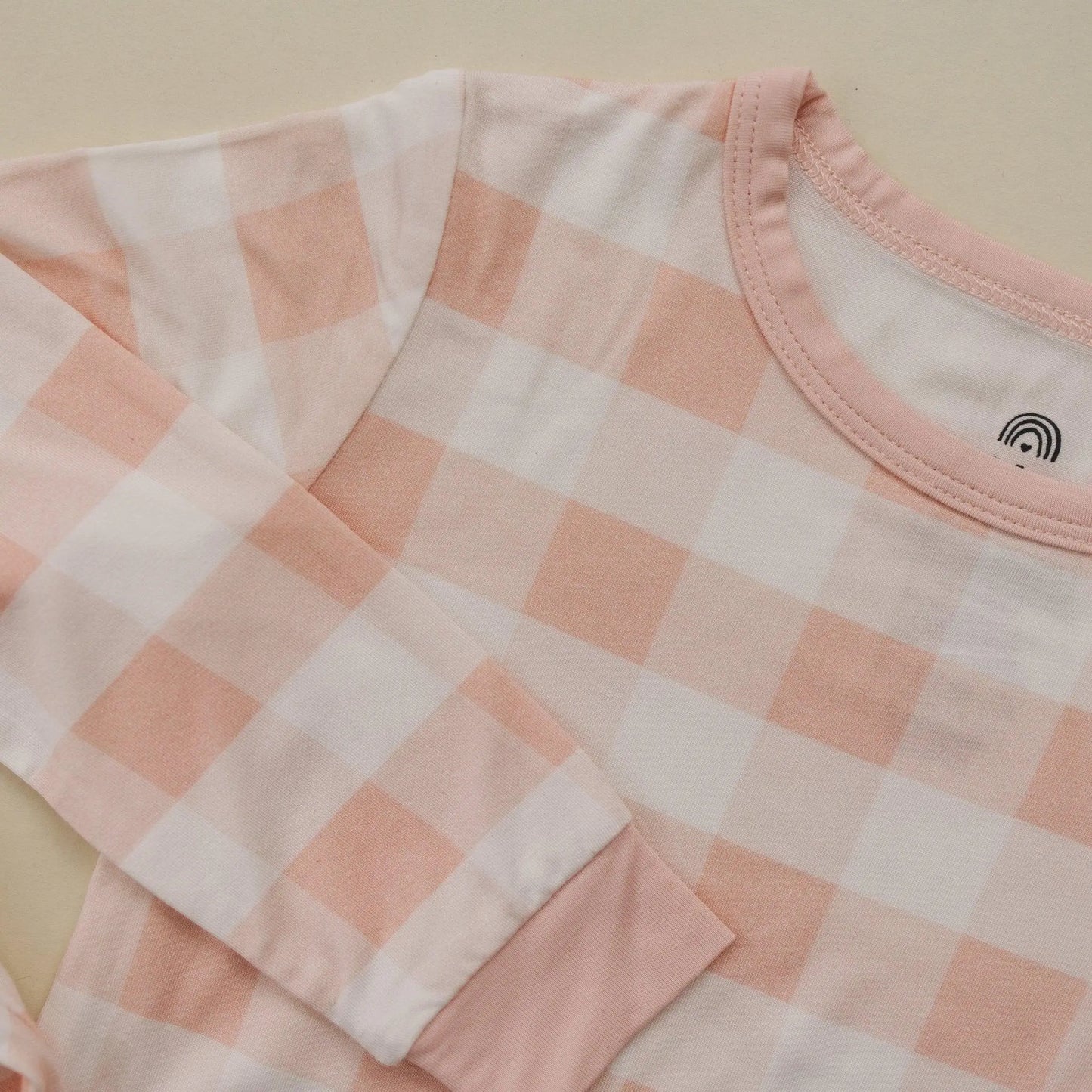 Pink Gingham Bamboo Pajamas Set 2 Piece Women Sleepwear Little Joy Co. Everetts Place: Online Boutique