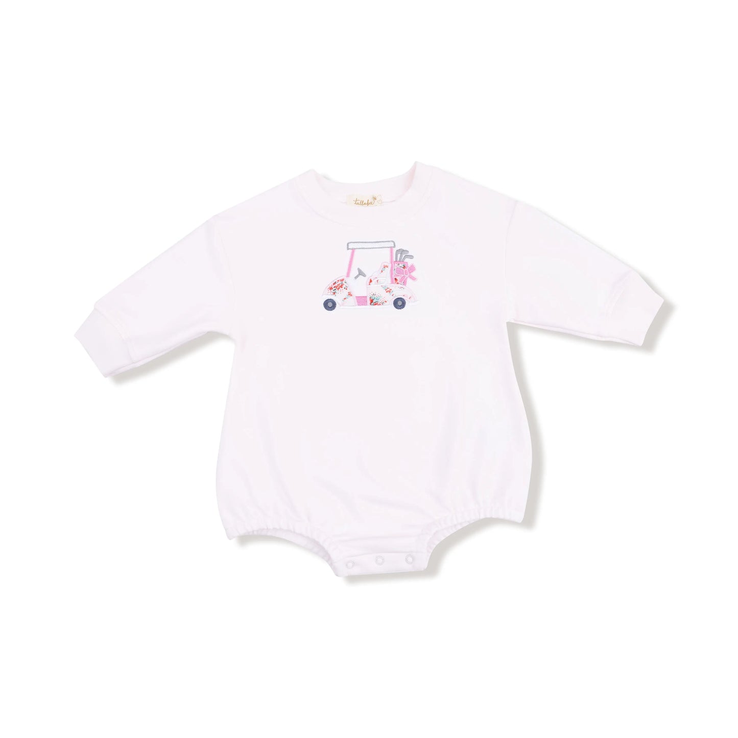 Pink Golf Sweatshirt Bubble With Golf Cart Applique Angel Dear Everetts Place: Online Boutique