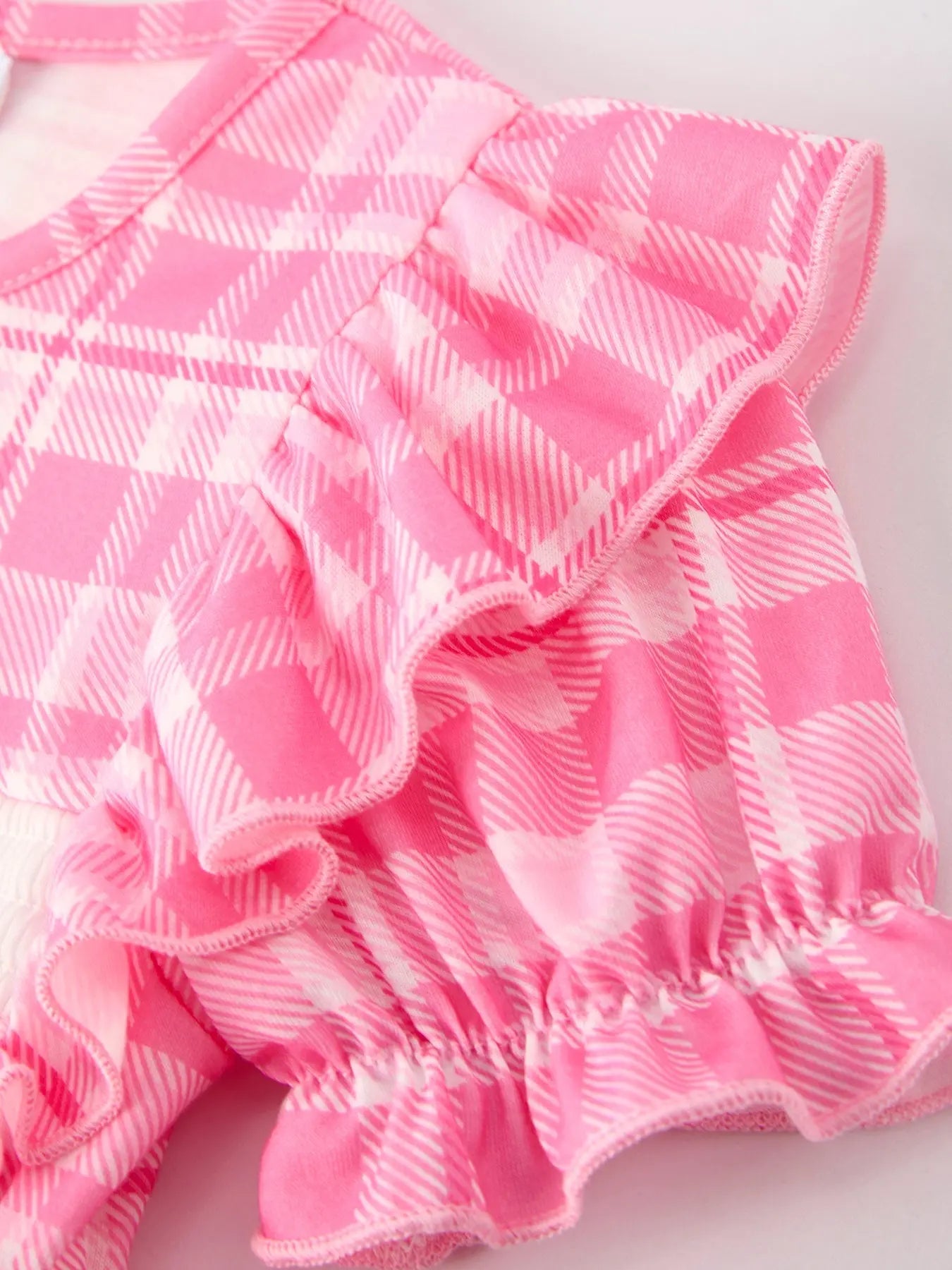 Pink Plaid Smocked Church Bishop Christening Dress for Baby Girls Rylee Faith Designs Everetts Place: Online Boutique