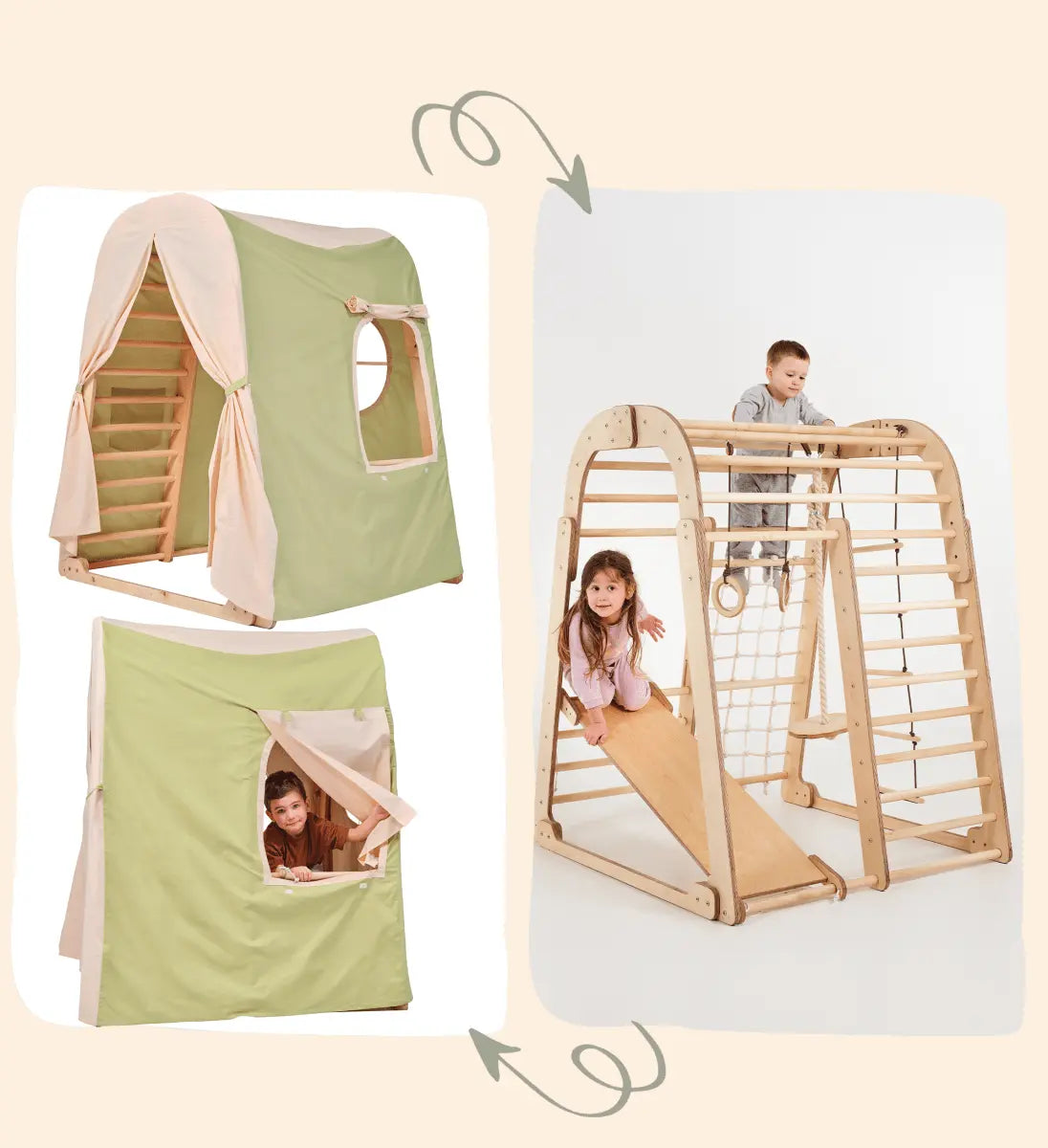 Play Tent Cover For Indoor Wooden Playground Cozy Wigwam For Kids Goodevas Everetts Place: Online Boutique