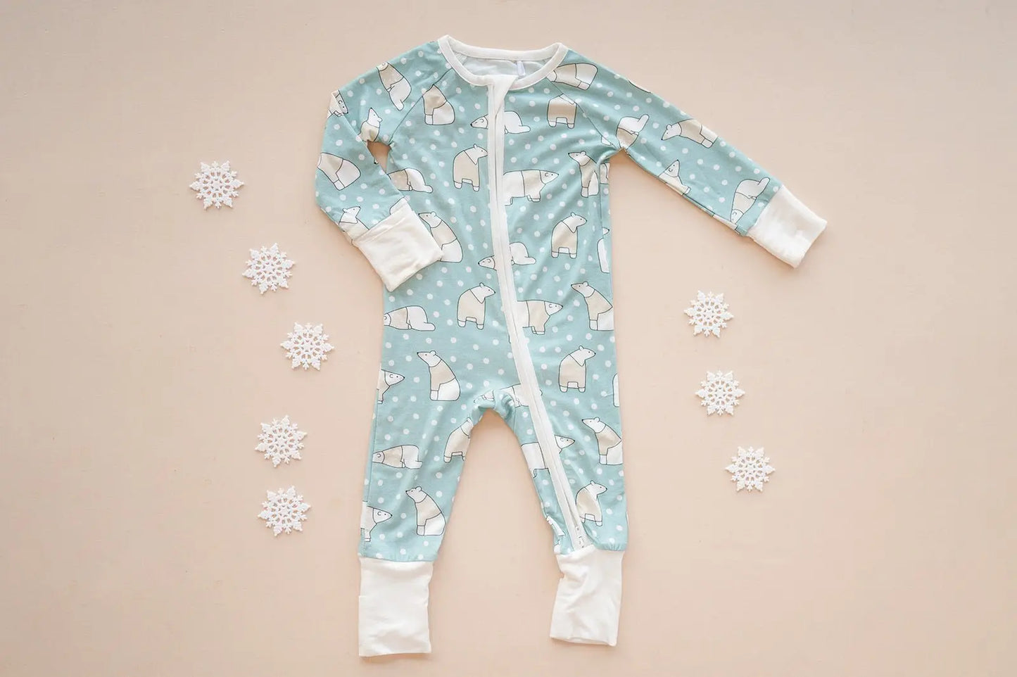 Polar Bears Convertible Zip Footies For Babies Dreamlet Dreamlet Everetts Place: Online Boutique