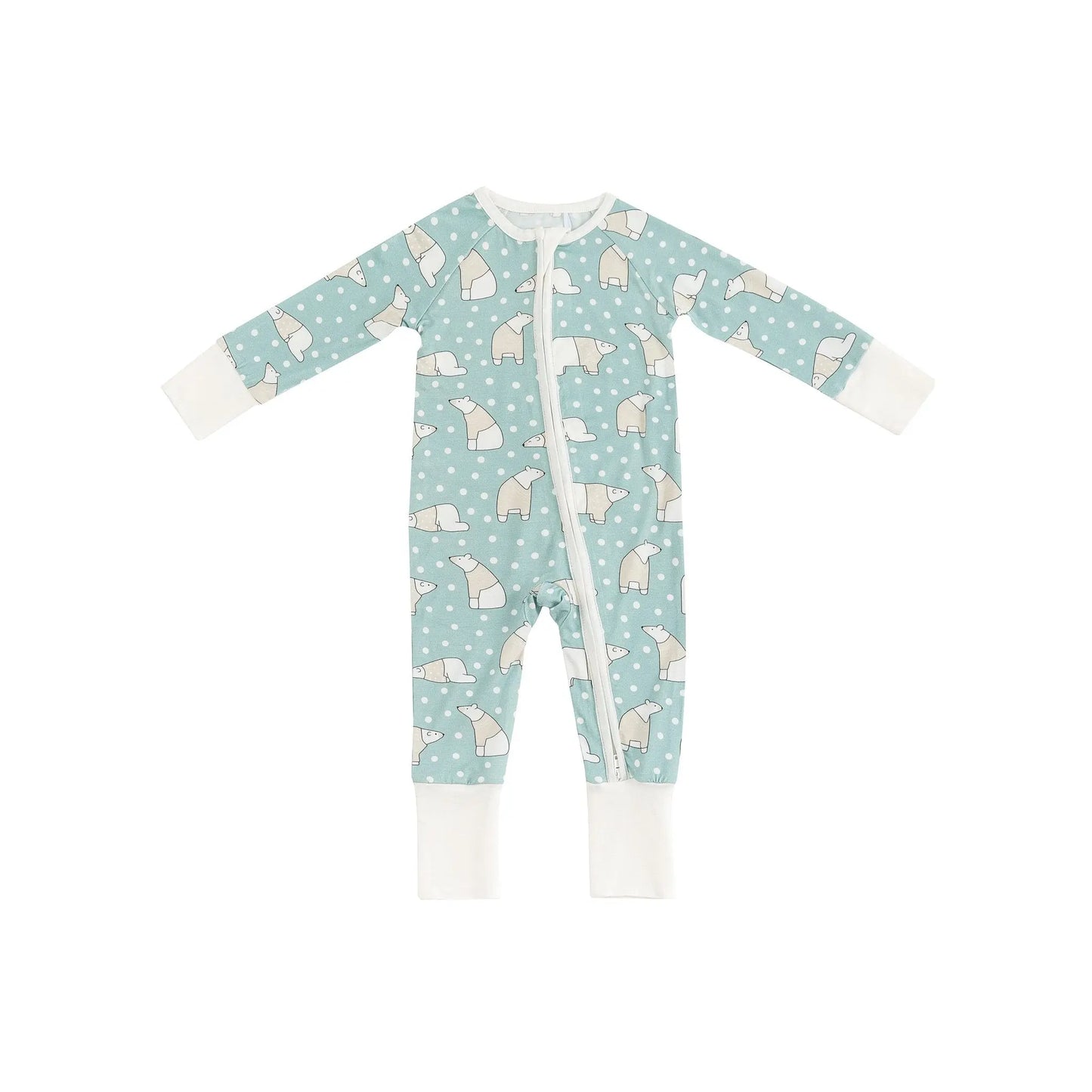 Polar Bears Convertible Zip Footies For Babies Dreamlet Dreamlet Everetts Place: Online Boutique