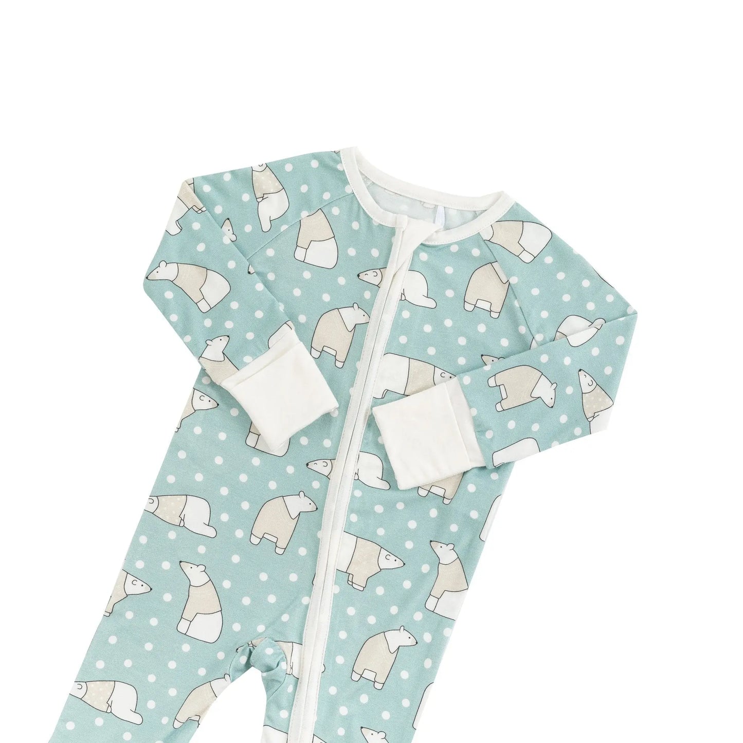 Polar Bears Convertible Zip Footies For Babies Dreamlet Dreamlet Everetts Place: Online Boutique