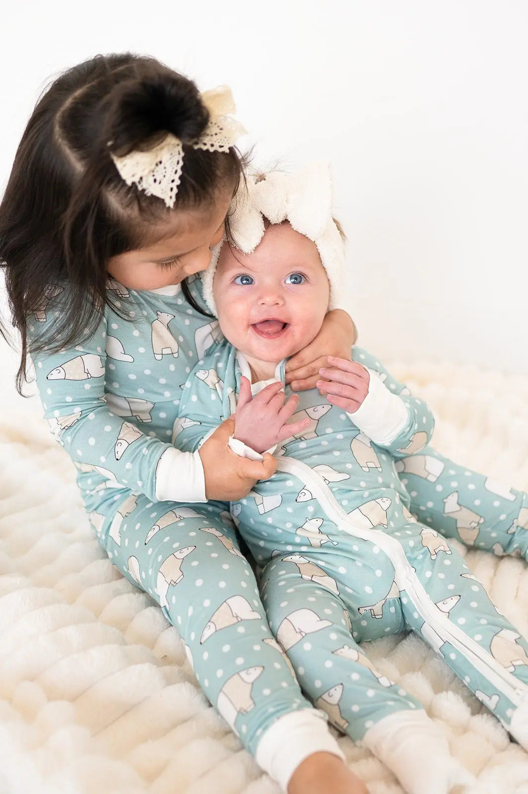 Polar Bears Convertible Zip Footies For Babies Dreamlet Dreamlet Everetts Place: Online Boutique